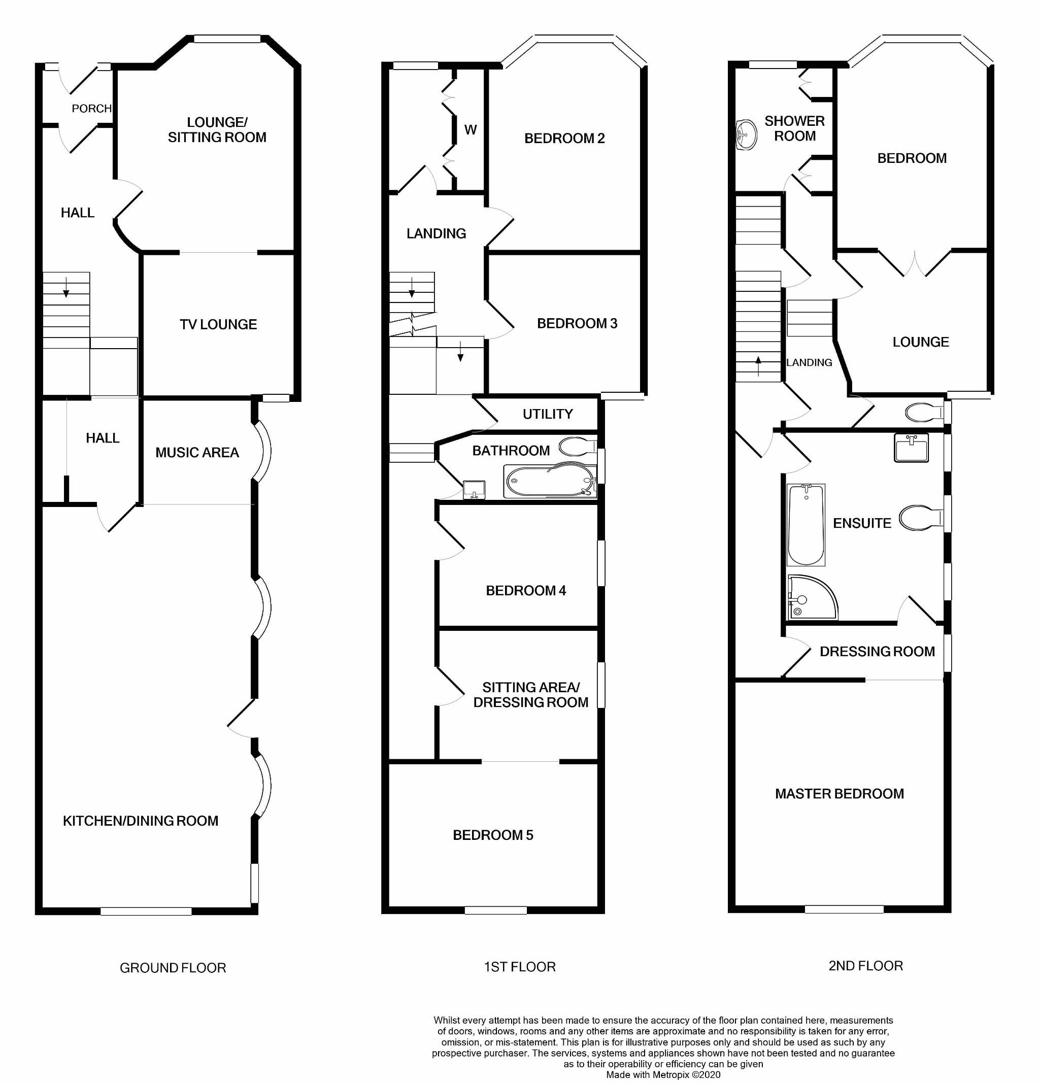 6 bedroom mid terraced house For Sale in Port Erin - Floorplan 1