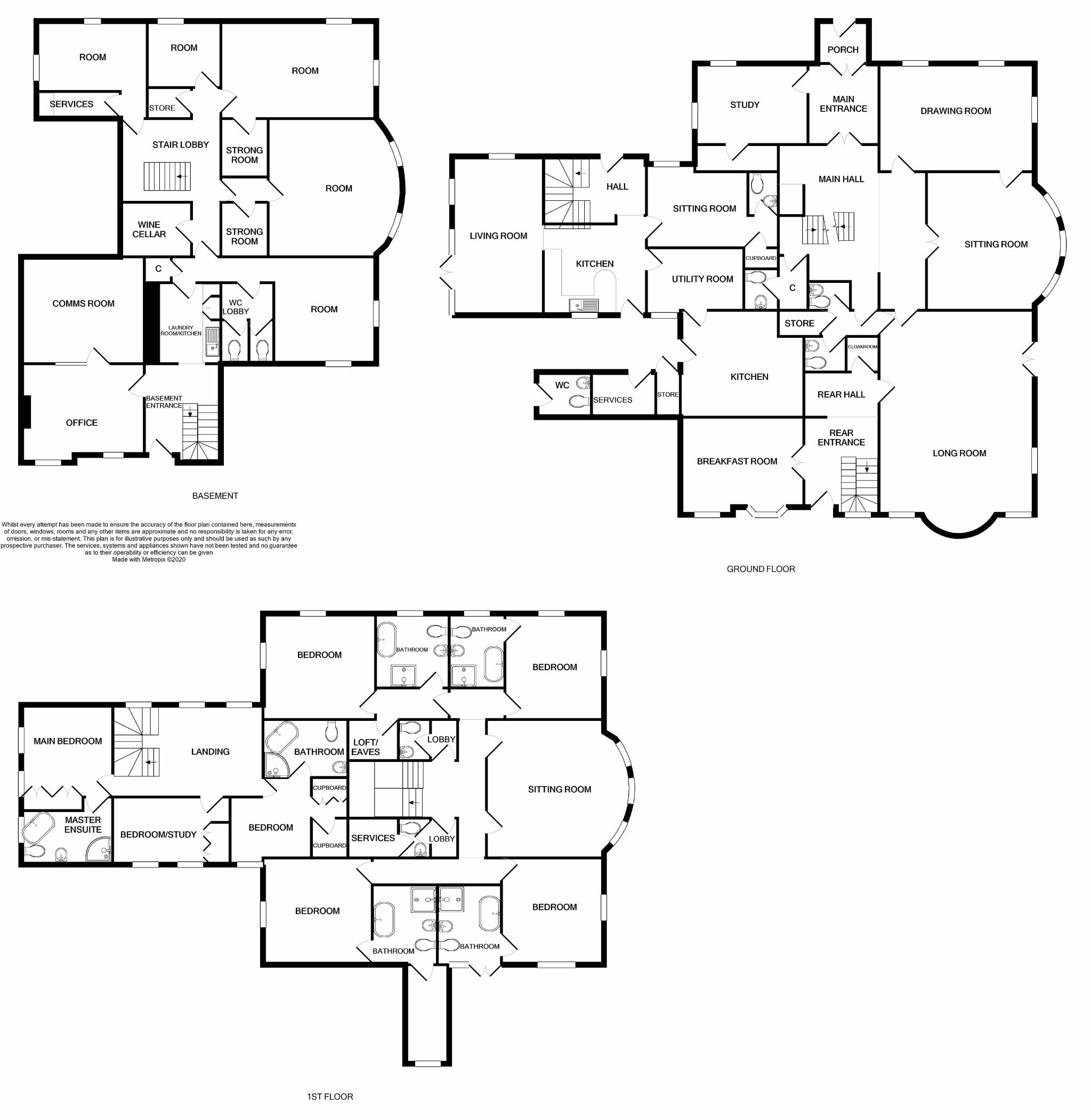7 bedroom detached house For Sale in Castletown - Floorplan 1
