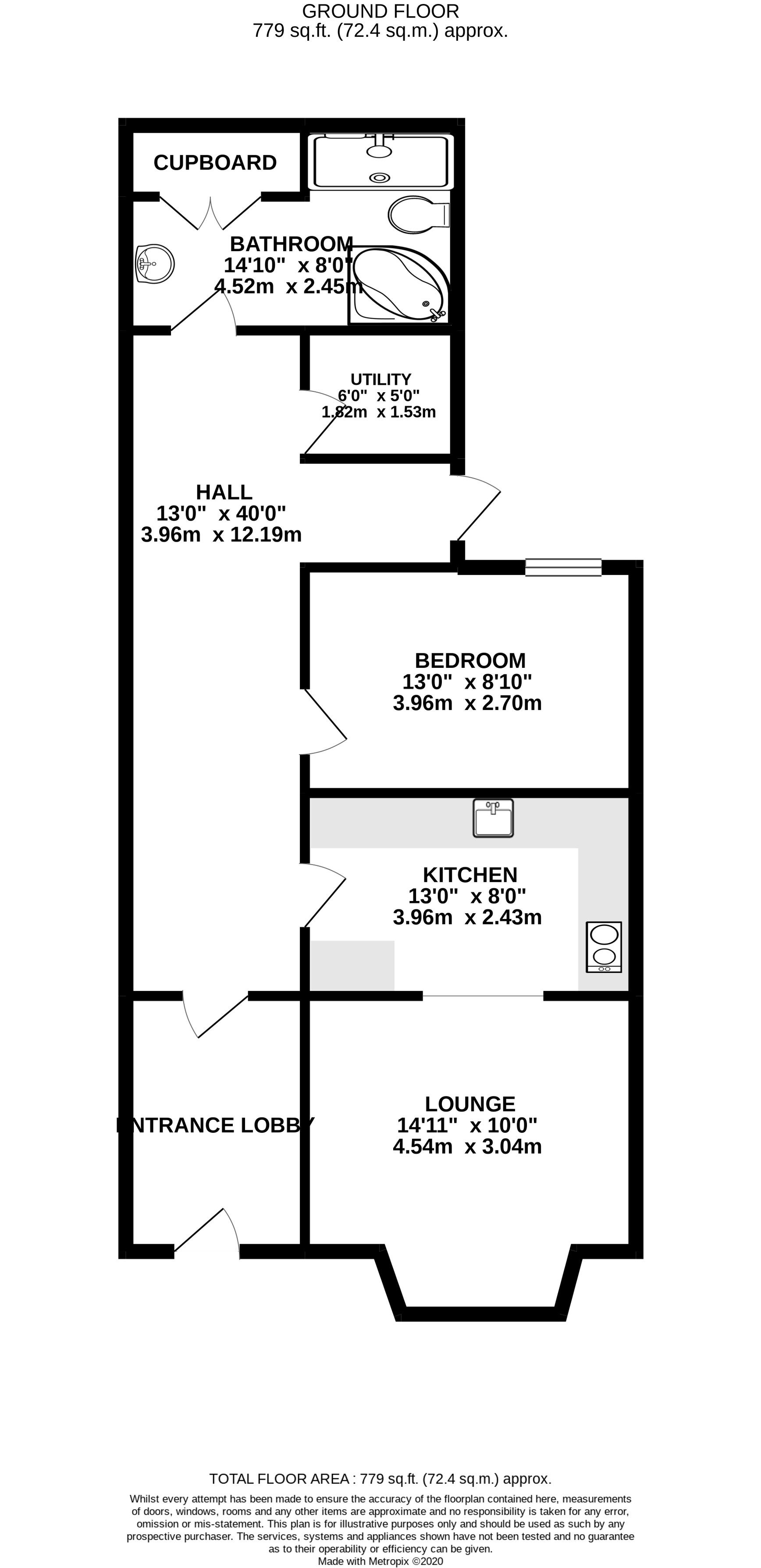 1 bedroom apartment flat/apartment For Sale in Douglas - Floorplan 1