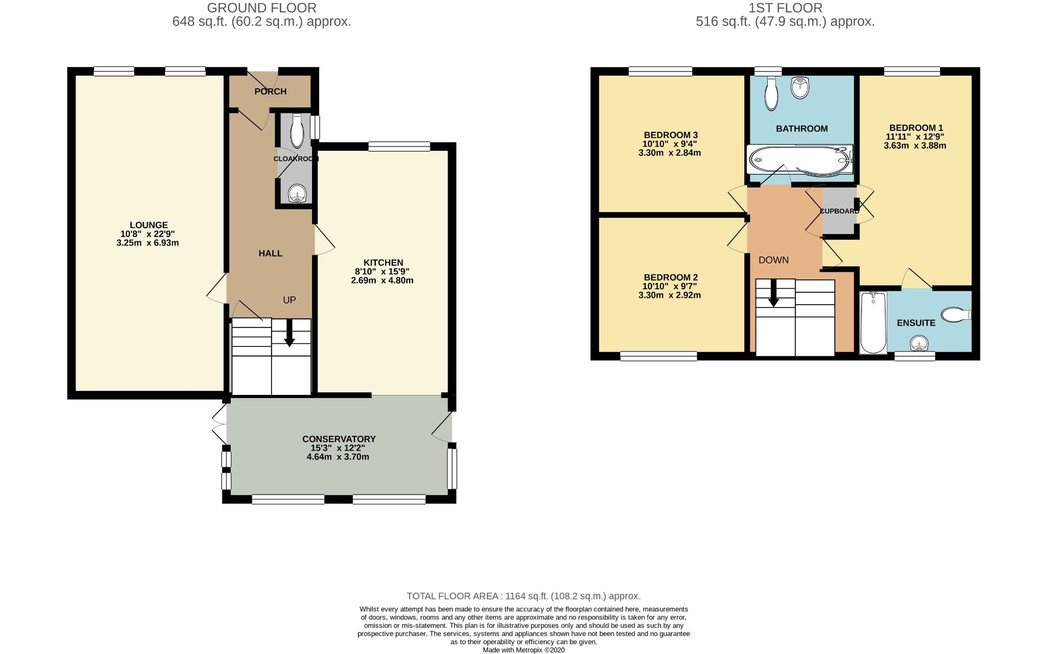 3 bedroom detached house Under Offer in Port Erin - Floorplan 1