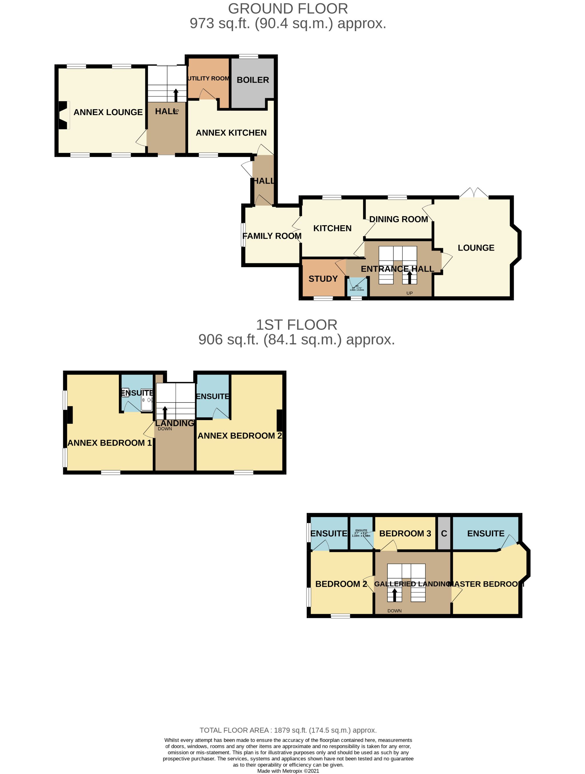 5 bedroom detached house For Sale in Colby - Floorplan 1