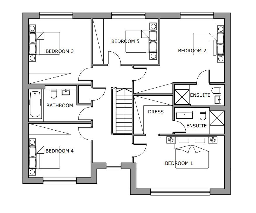 5 bedroom detached house For Sale in Glen Vine - Floorplan 2