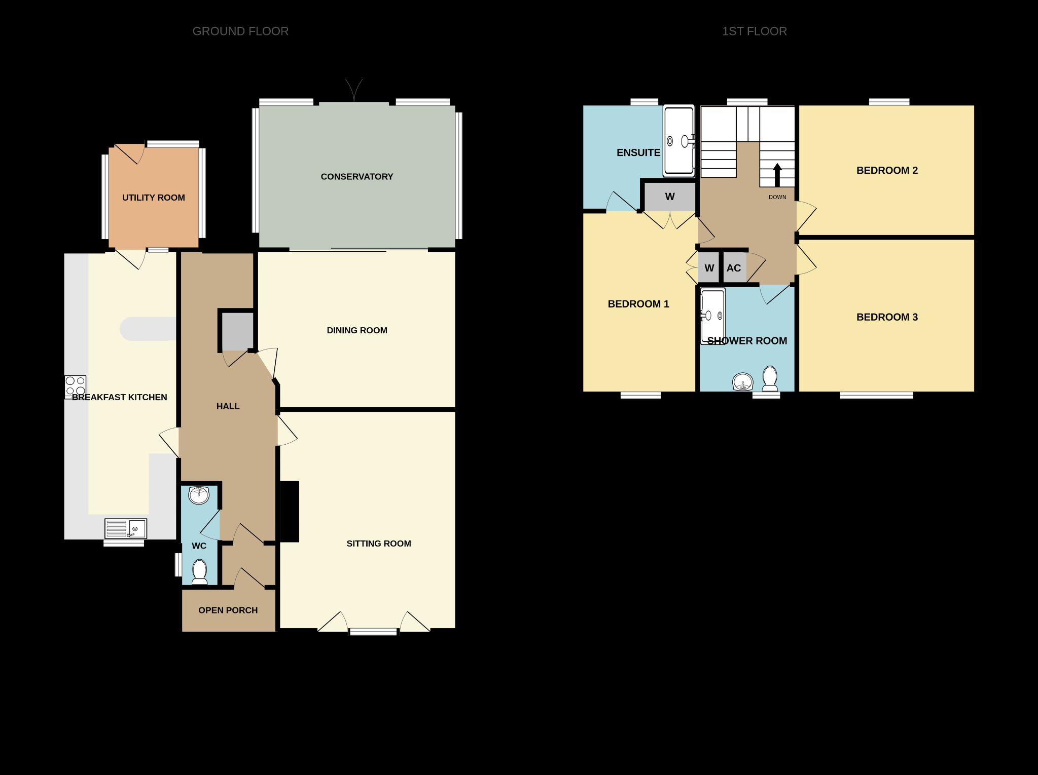 3 bedroom detached house For Sale in Port Erin - Floorplan 1