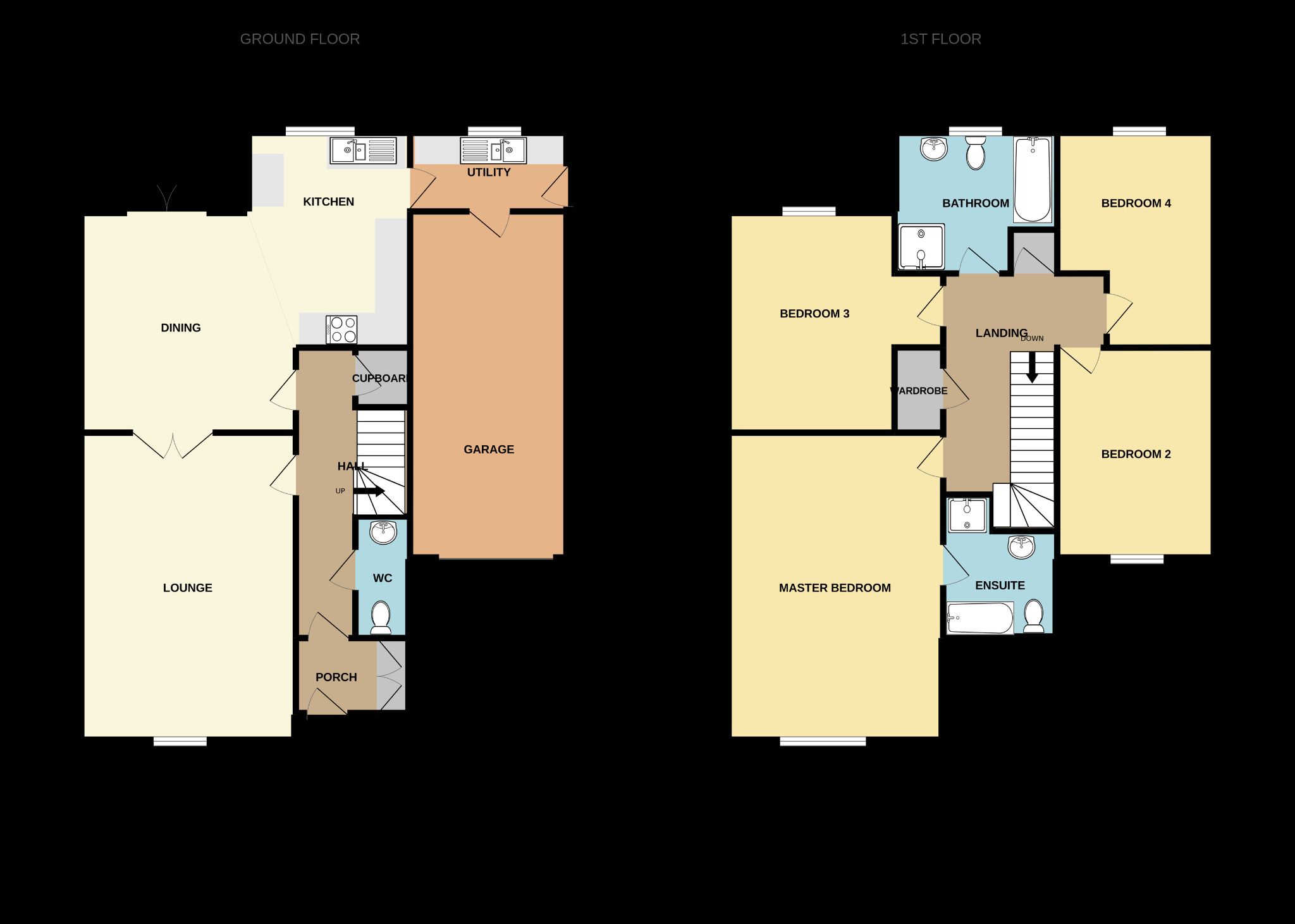4 bedroom detached house For Sale in Castletown - Floorplan 1