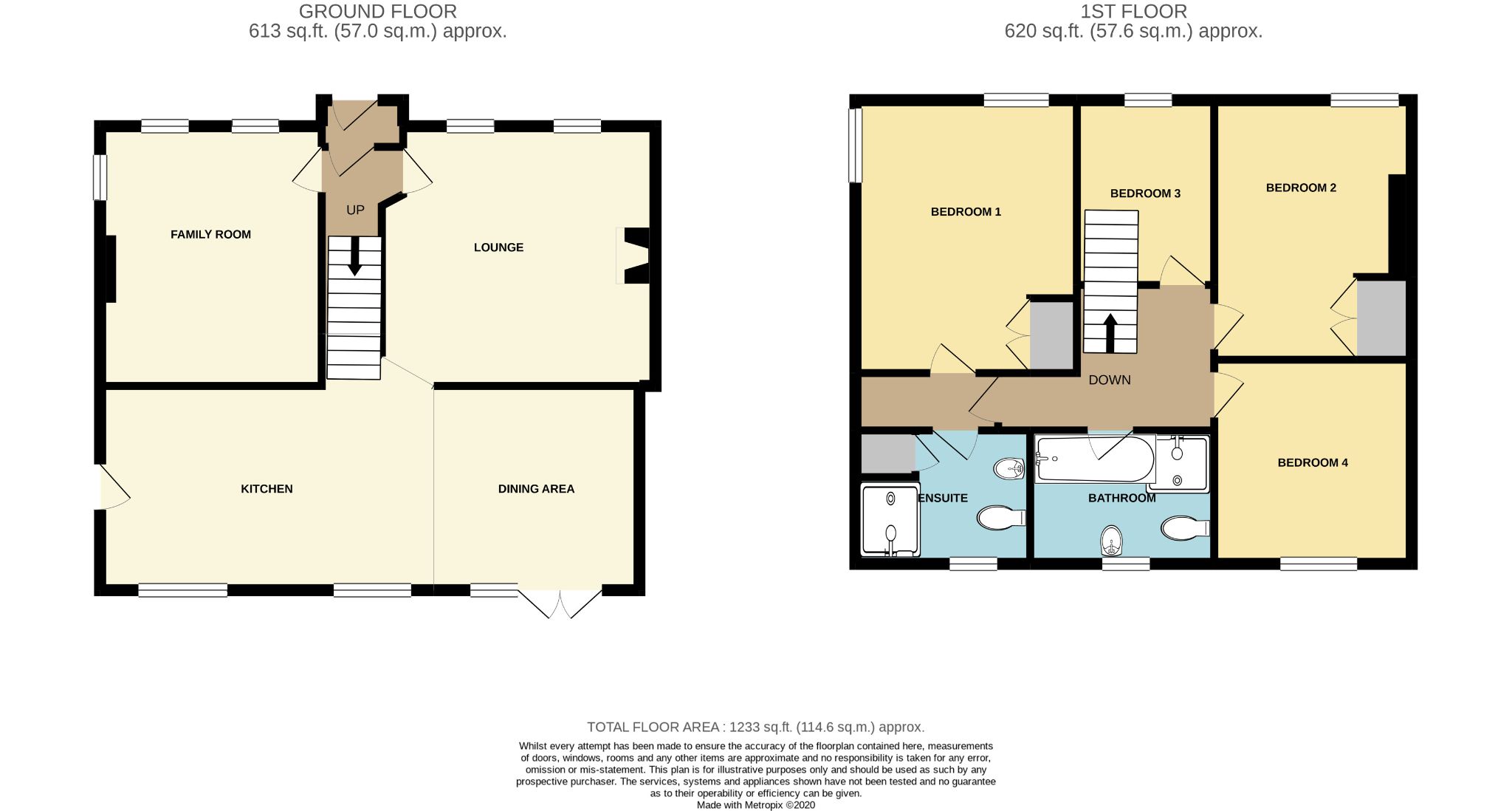 4 bedroom detached house For Sale in Colby - Floorplan 1