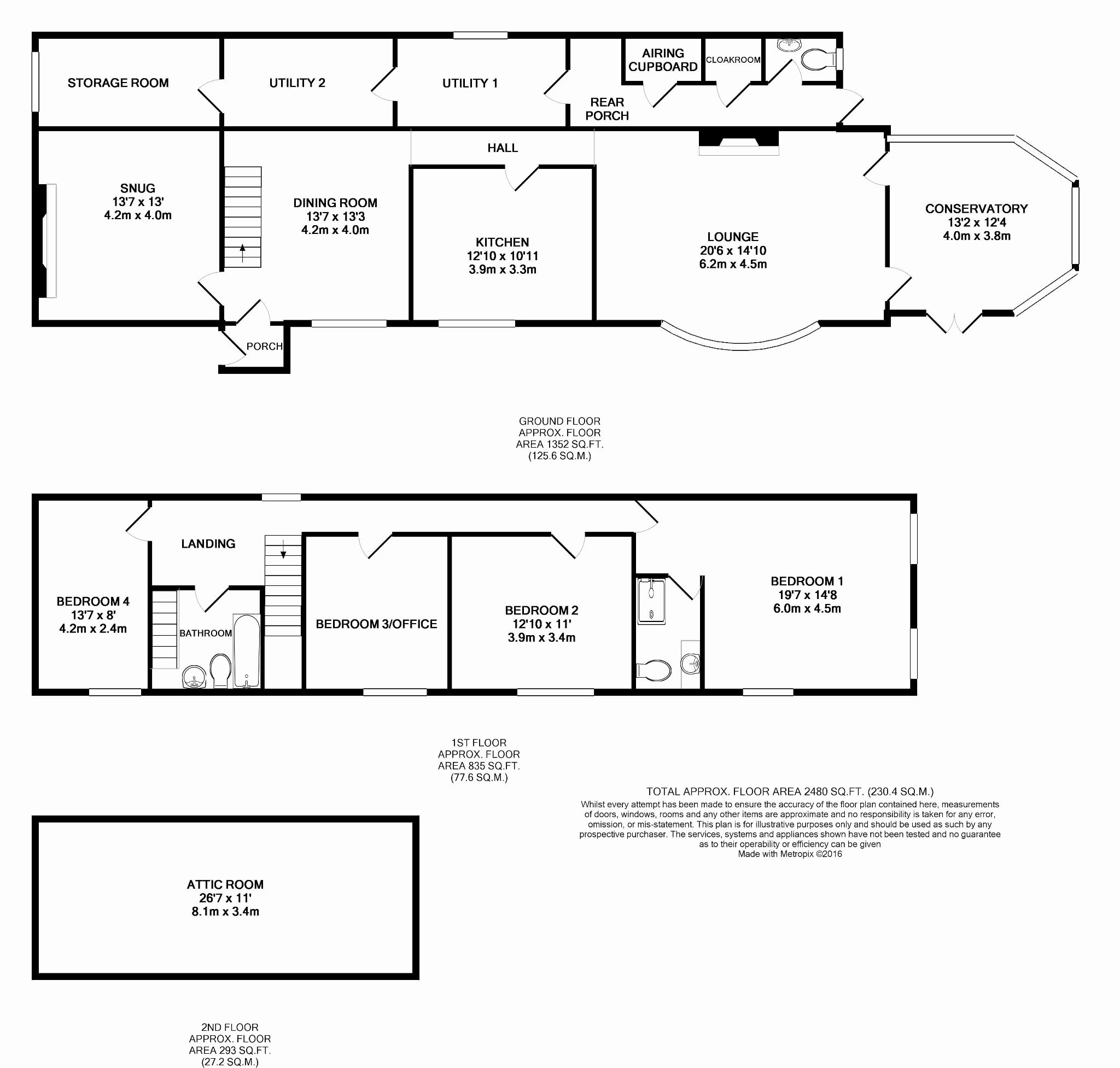 4 bedroom detached house For Sale in Port Erin - Floorplan 1