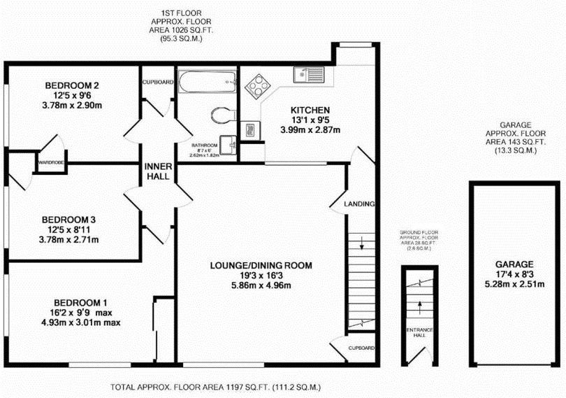 3 bedroom apartment flat/apartment To Let in Sevenoaks - Floorplan 1