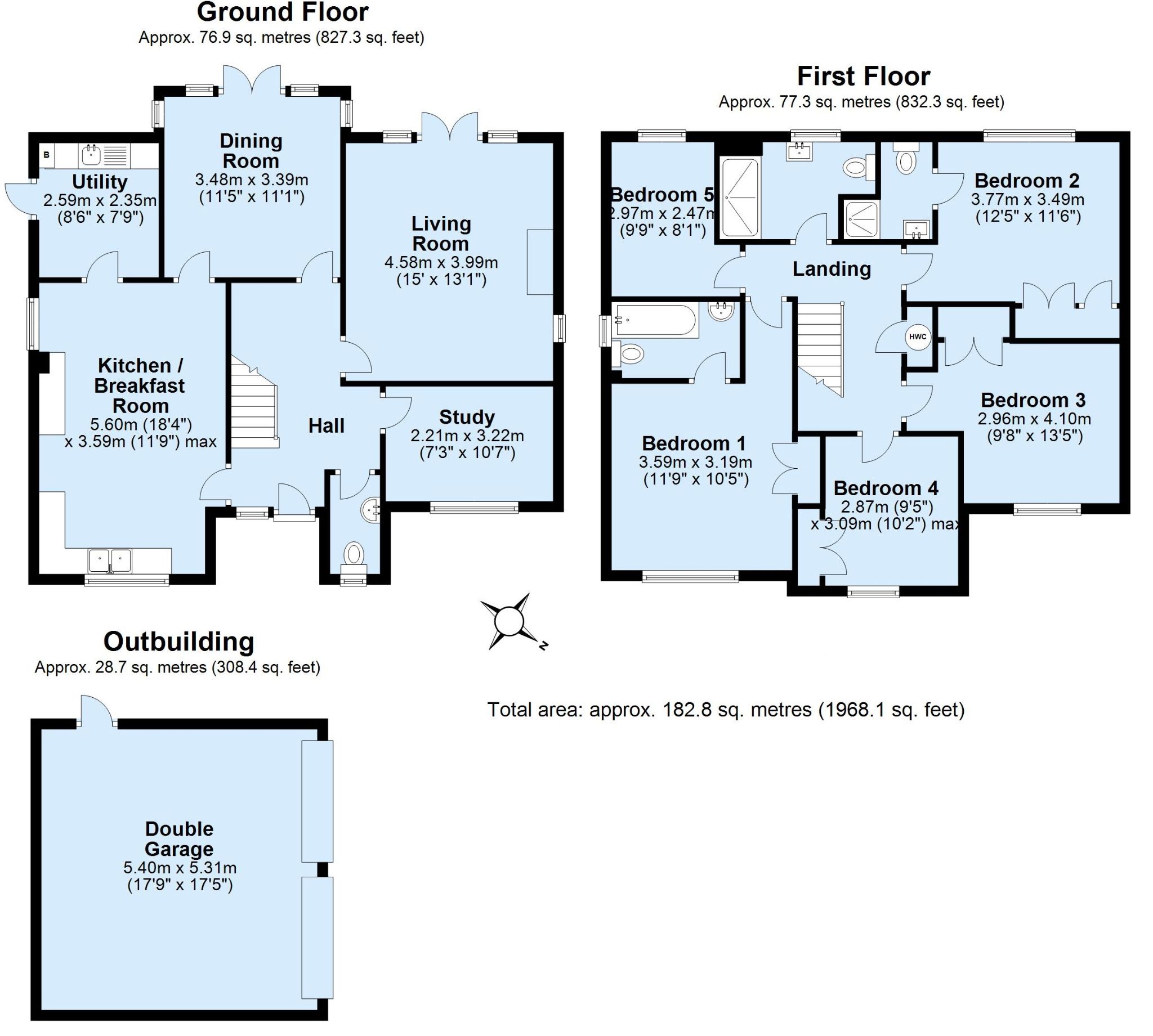 5 bedroom detached house For Sale in Sevenoaks - Floorplan 1