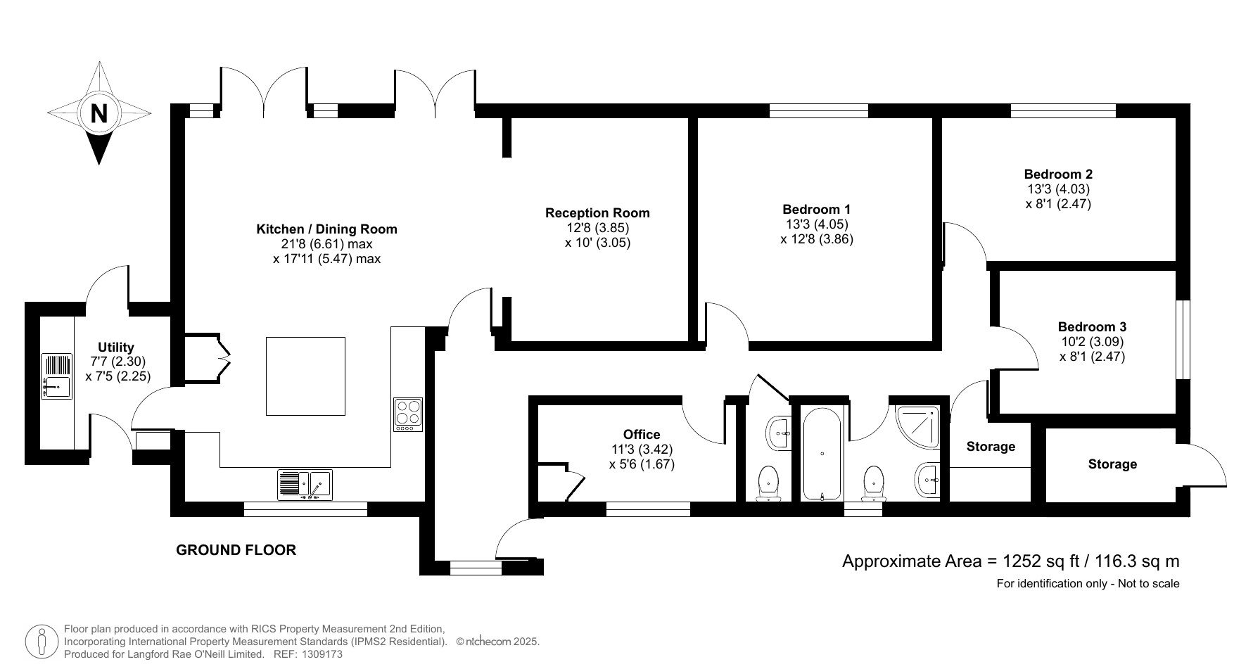 3 bedroom detached bungalow For Sale in Kemsing - Floorplan 1