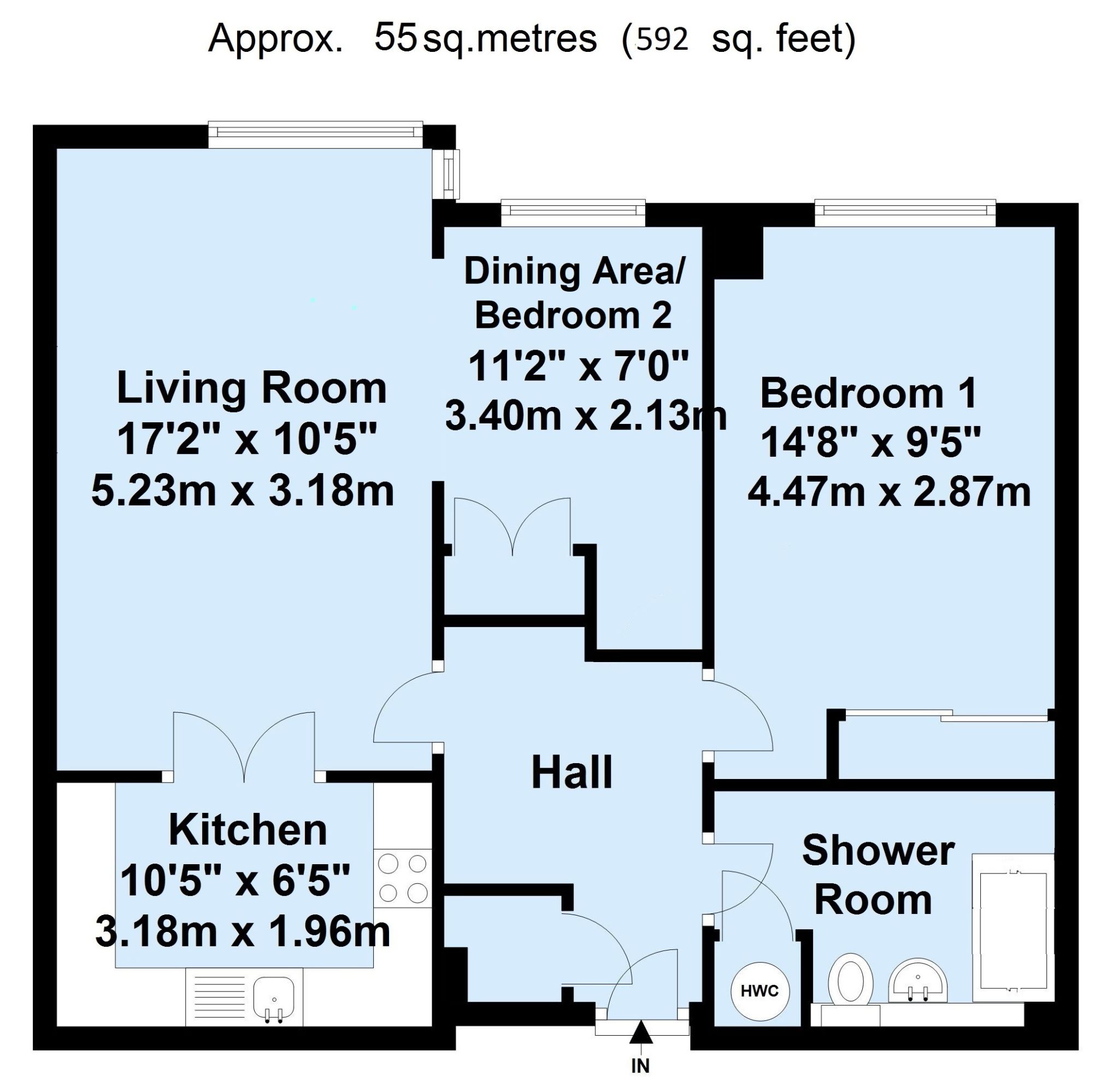 1 bedroom apartment For Sale in Sevenoaks - Floorplan 1