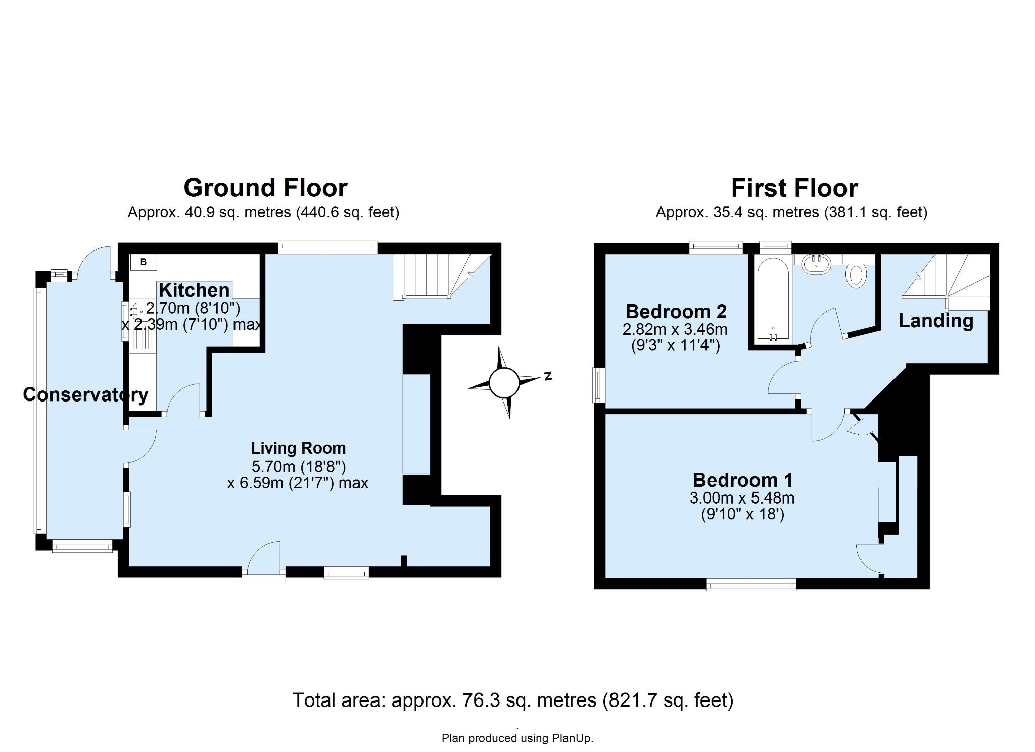 2 bedroom end terraced house For Sale in Sevenoaks - Floorplan 1