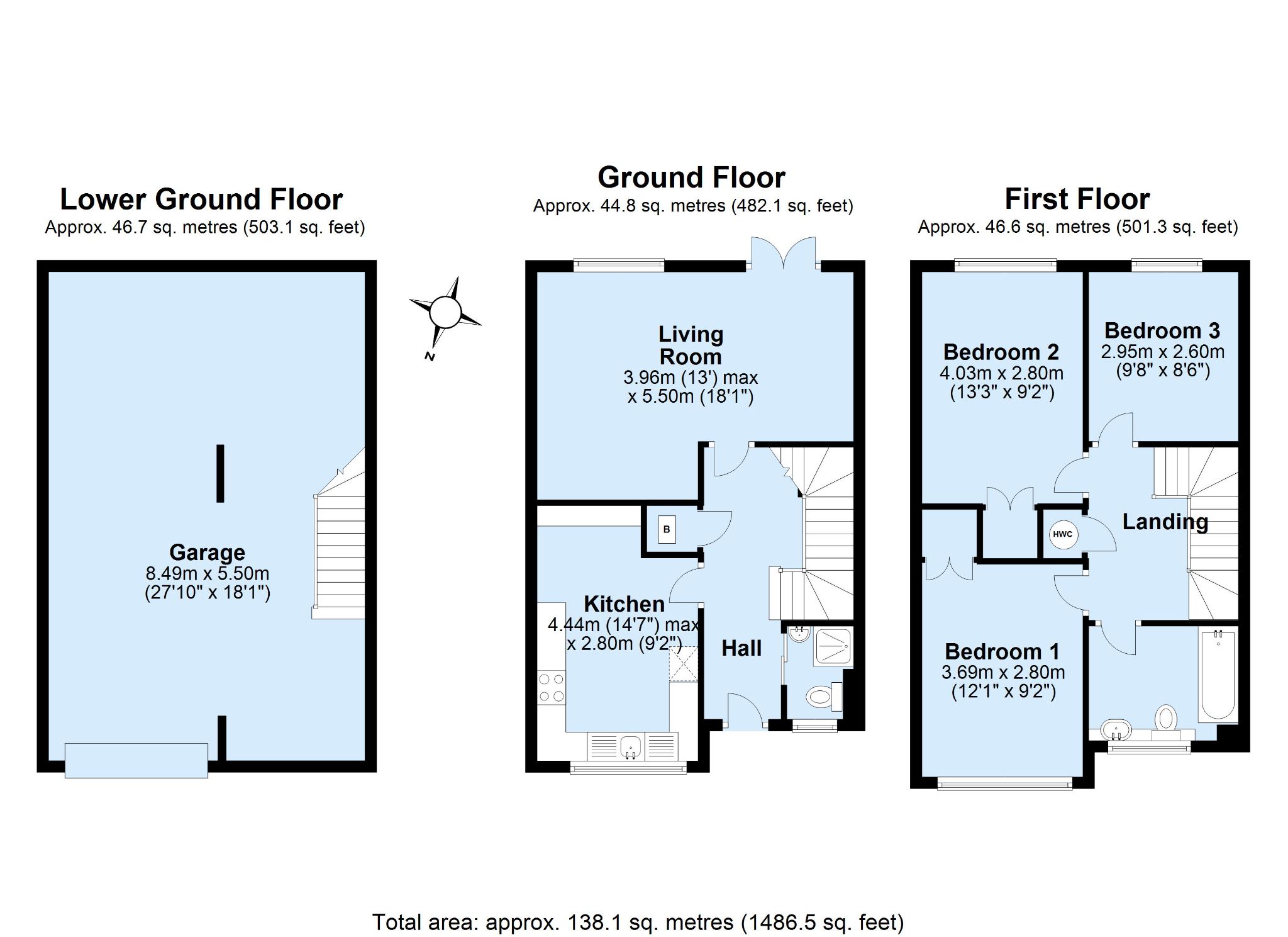 3 bedroom mid terraced house For Sale in Sevenoaks - Floorplan 1
