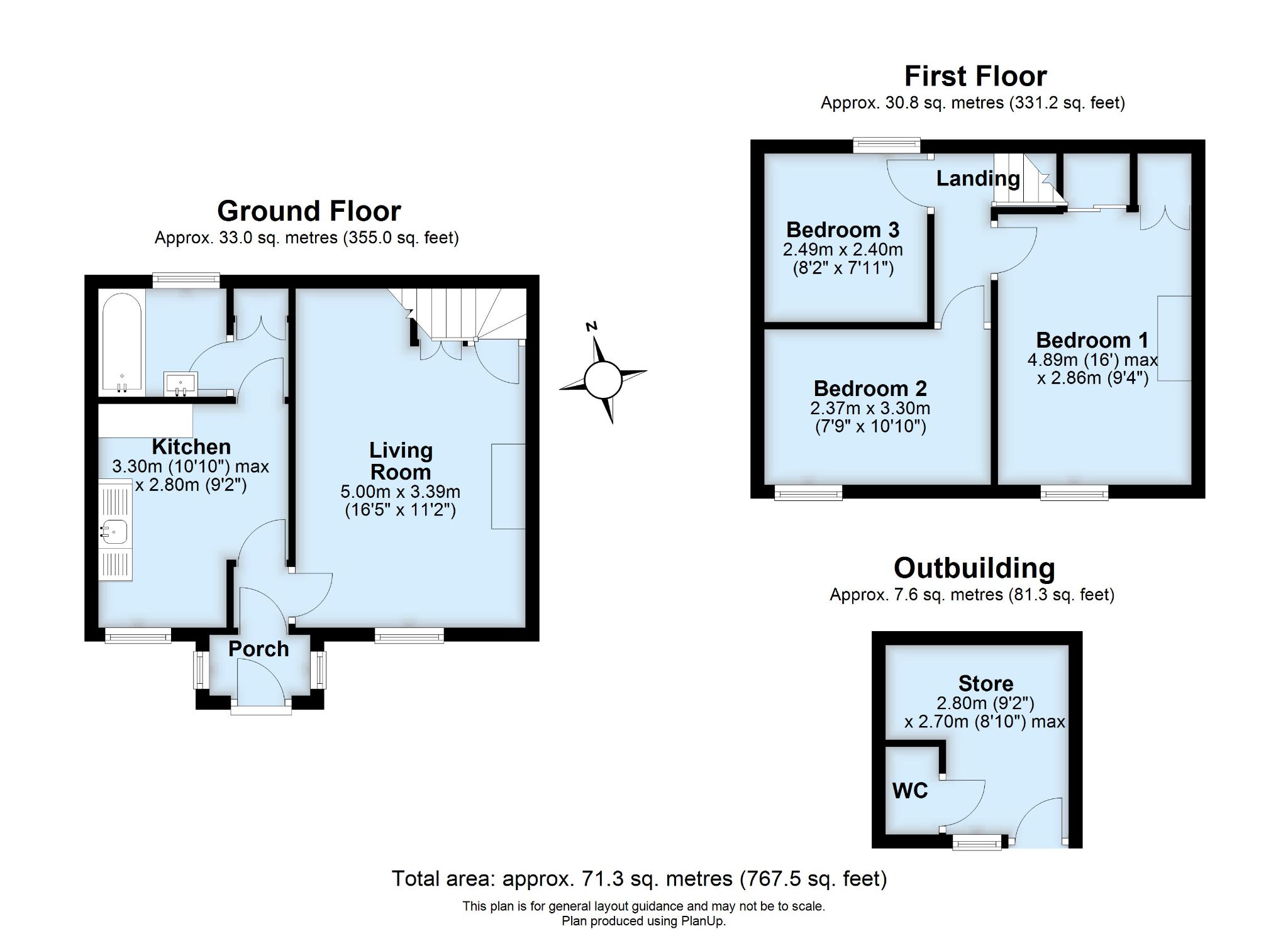 3 bedroom mid terraced house For Sale in Shoreham - Floorplan 1