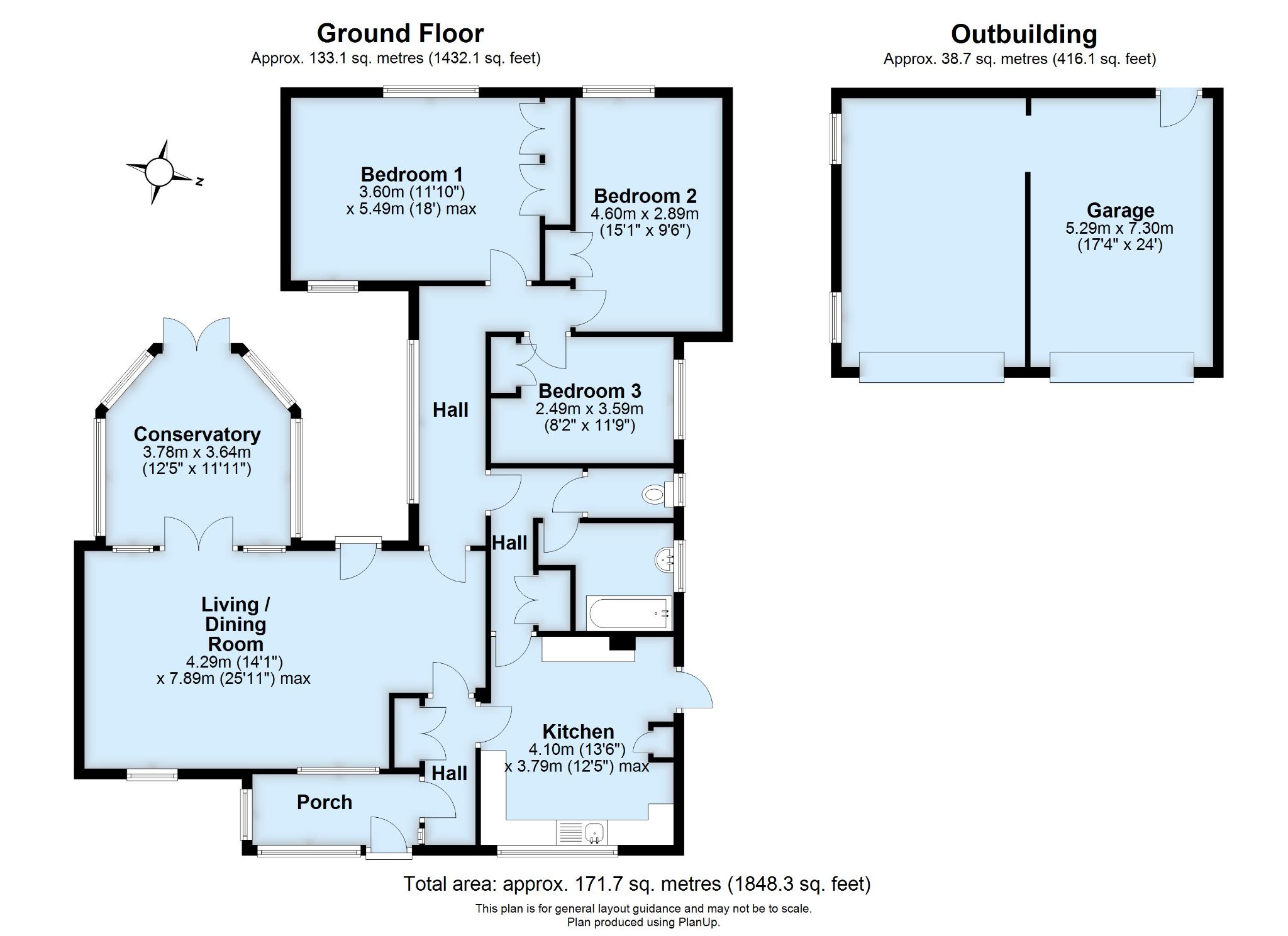 3 bedroom detached bungalow For Sale in Sevenoaks - Floorplan 1