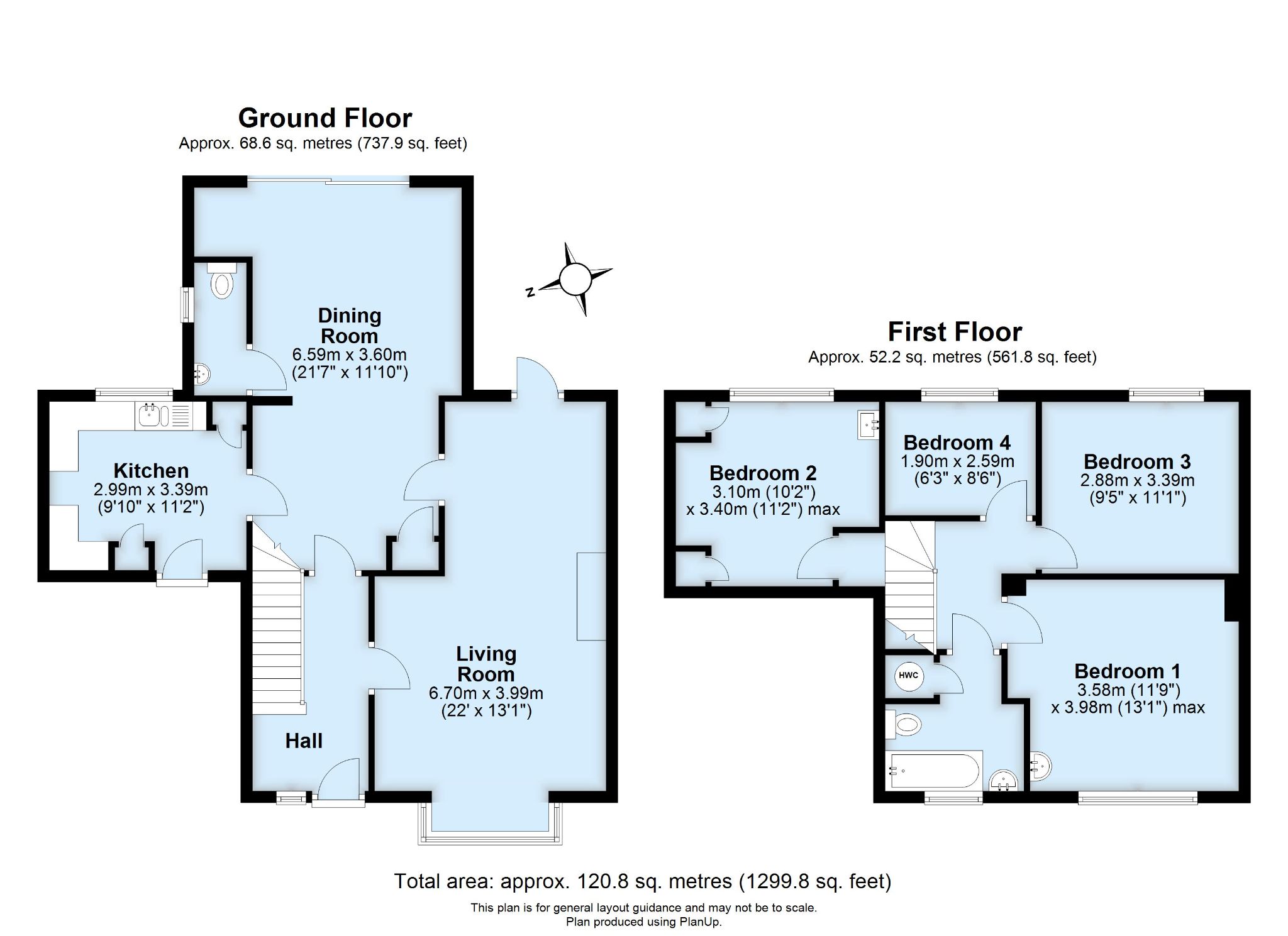 4 bedroom semi-detached house For Sale in Sevenoaks - Floorplan 1
