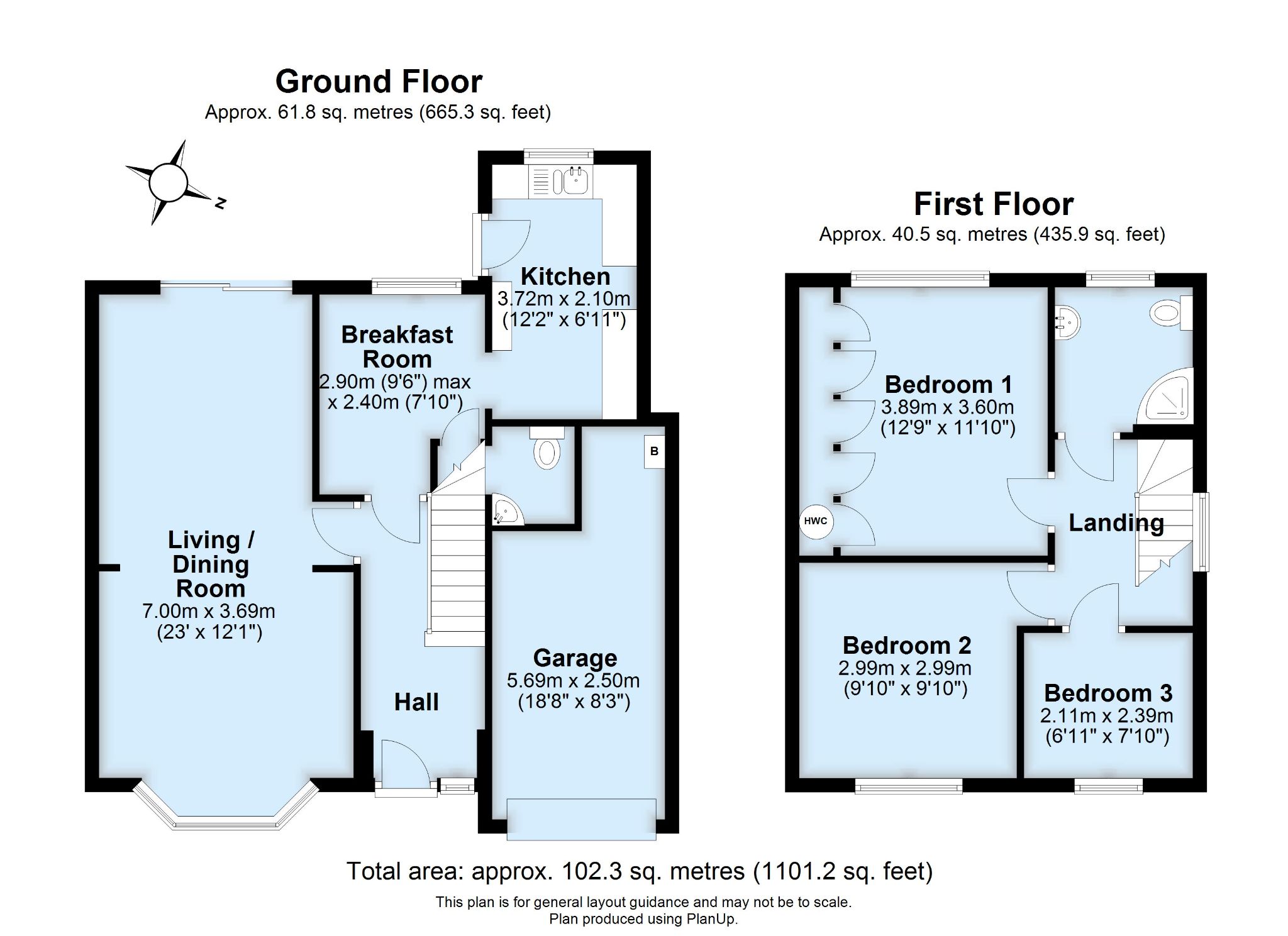 3 bedroom semi-detached house For Sale in Otford - Floorplan 1