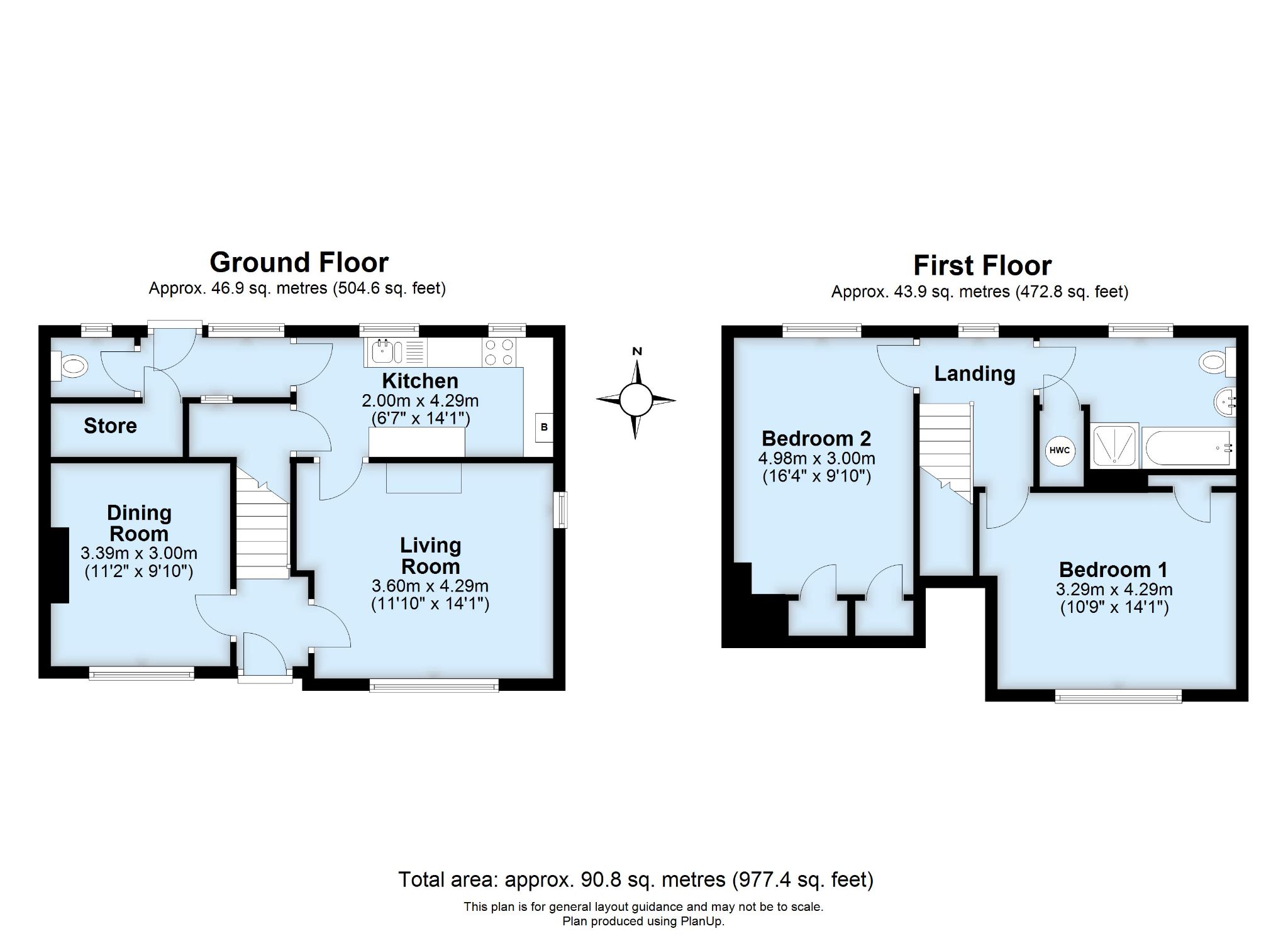 2 bedroom semi-detached house For Sale in Weald - Floorplan 1