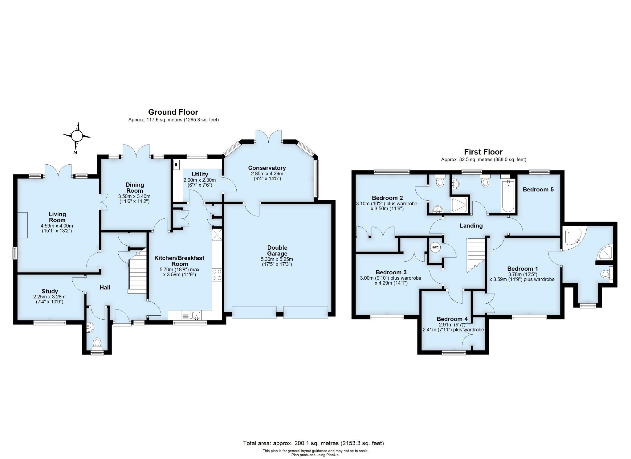 5 bedroom detached house For Sale in Sevenoaks - Floorplan 1