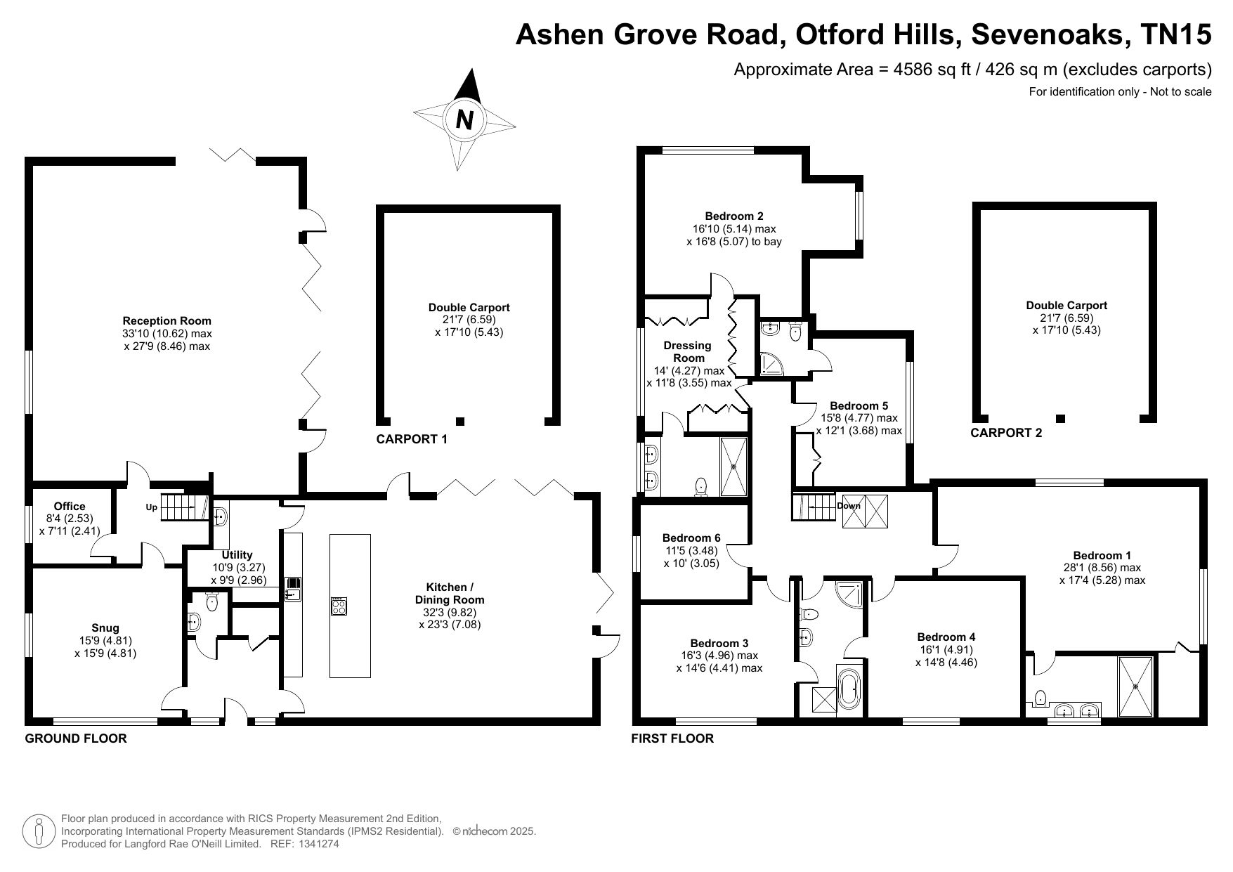 6 bedroom detached house For Sale in Otford Hills - Floorplan 1