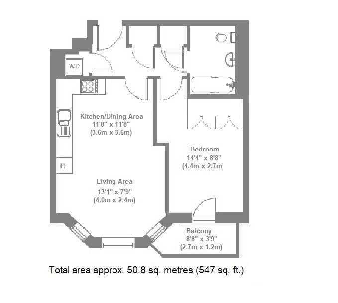 1 bedroom apartment For Sale in Sevenoaks - Floorplan 1