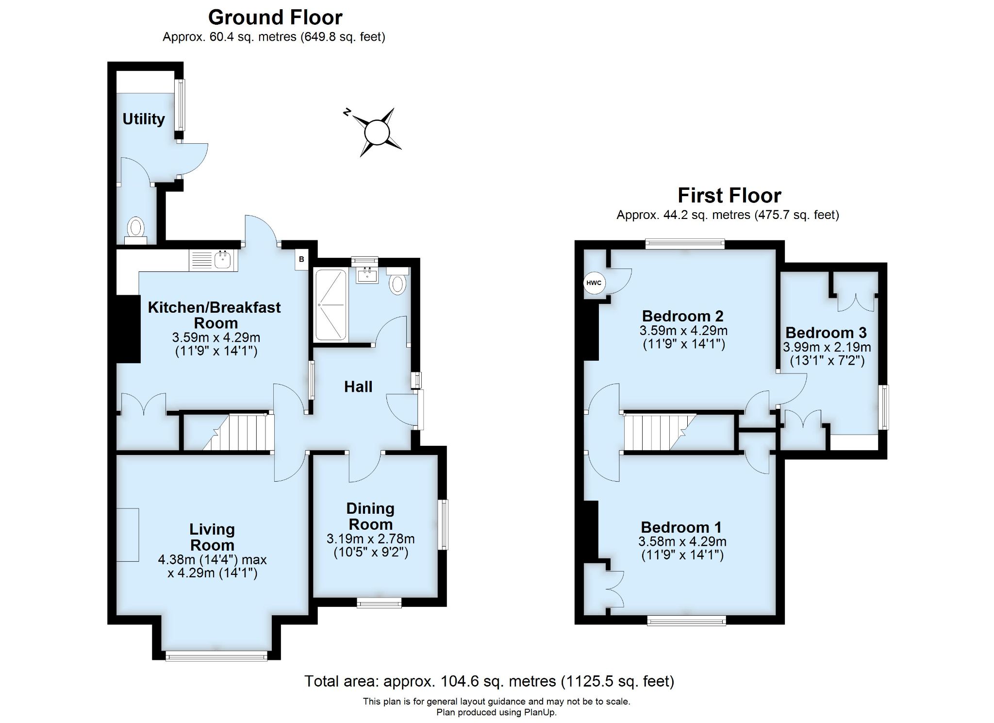 3 bedroom semi-detached house For Sale in Sevenoaks - Floorplan 1