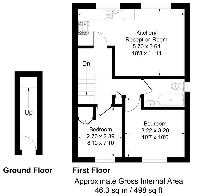 2 bedroom apartment For Sale in Sevenoaks - Floorplan 1