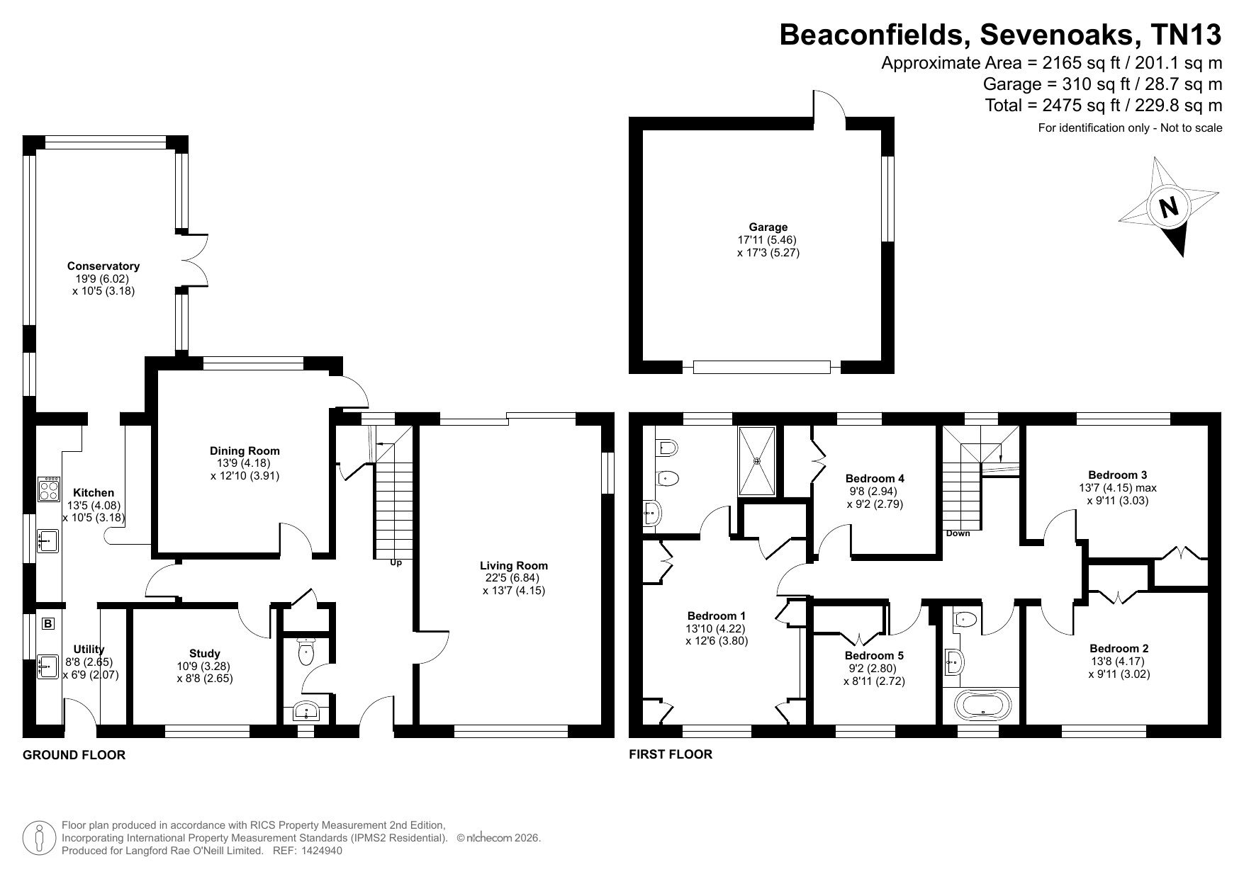 5 bedroom detached house For Sale in Sevenoaks - Floorplan 1