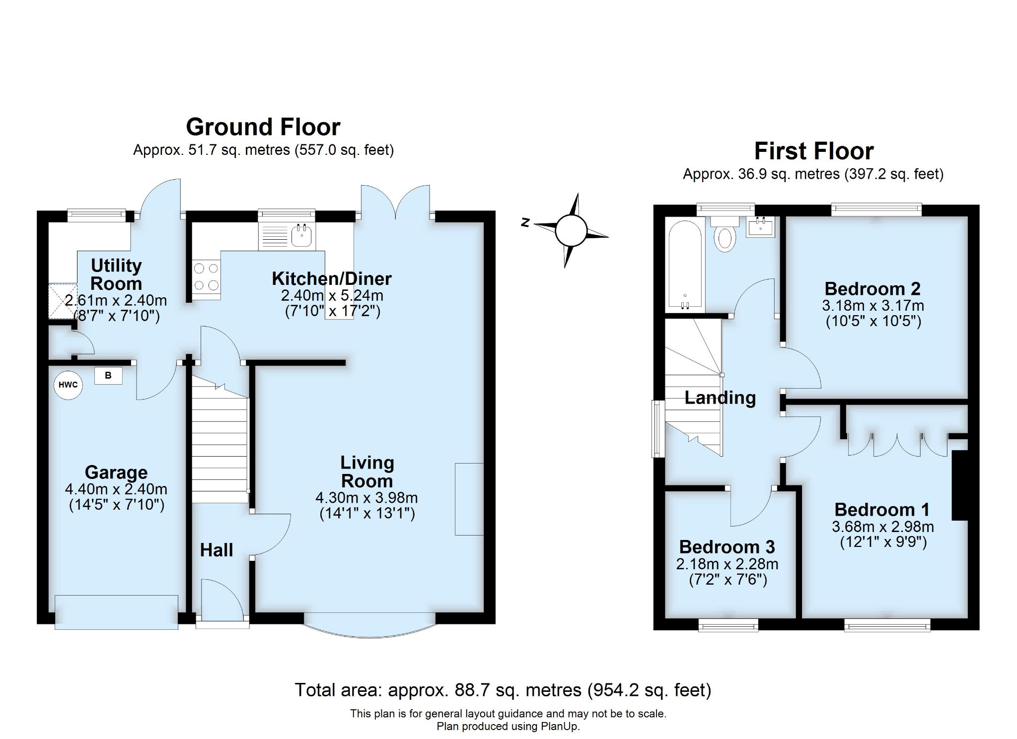 3 bedroom semi-detached house For Sale in Sevenoaks - Floorplan 1