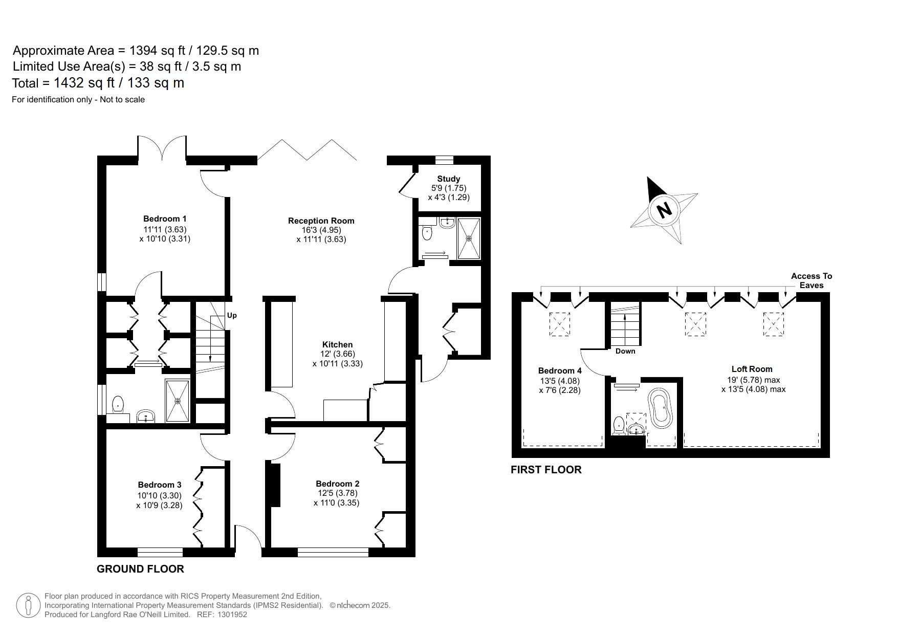 4 bedroom detached house For Sale in Sundridge - Floorplan 1
