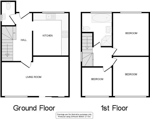 3 bedroom semi-detached house To Let in Potters Bar - Floorplan 1