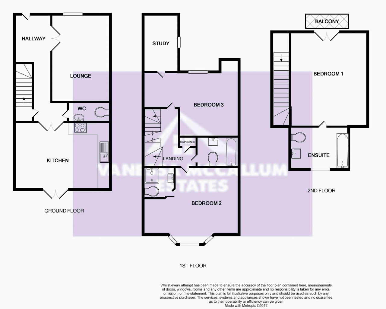 3 bedroom mid terraced house Sale Agreed in Brookmans Park - Floorplan 1