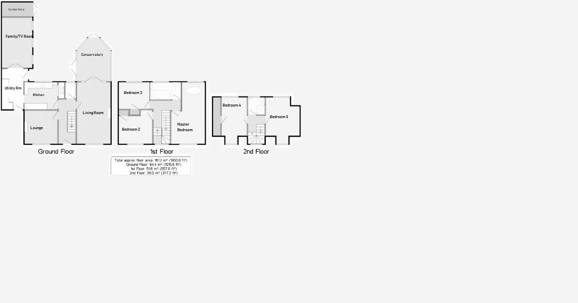 5 bedroom detached house For Sale in Brookmans Park - Floorplan 1