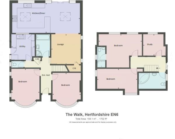 4 bedroom chalet house For Sale in Potters Bar - Floorplan 1