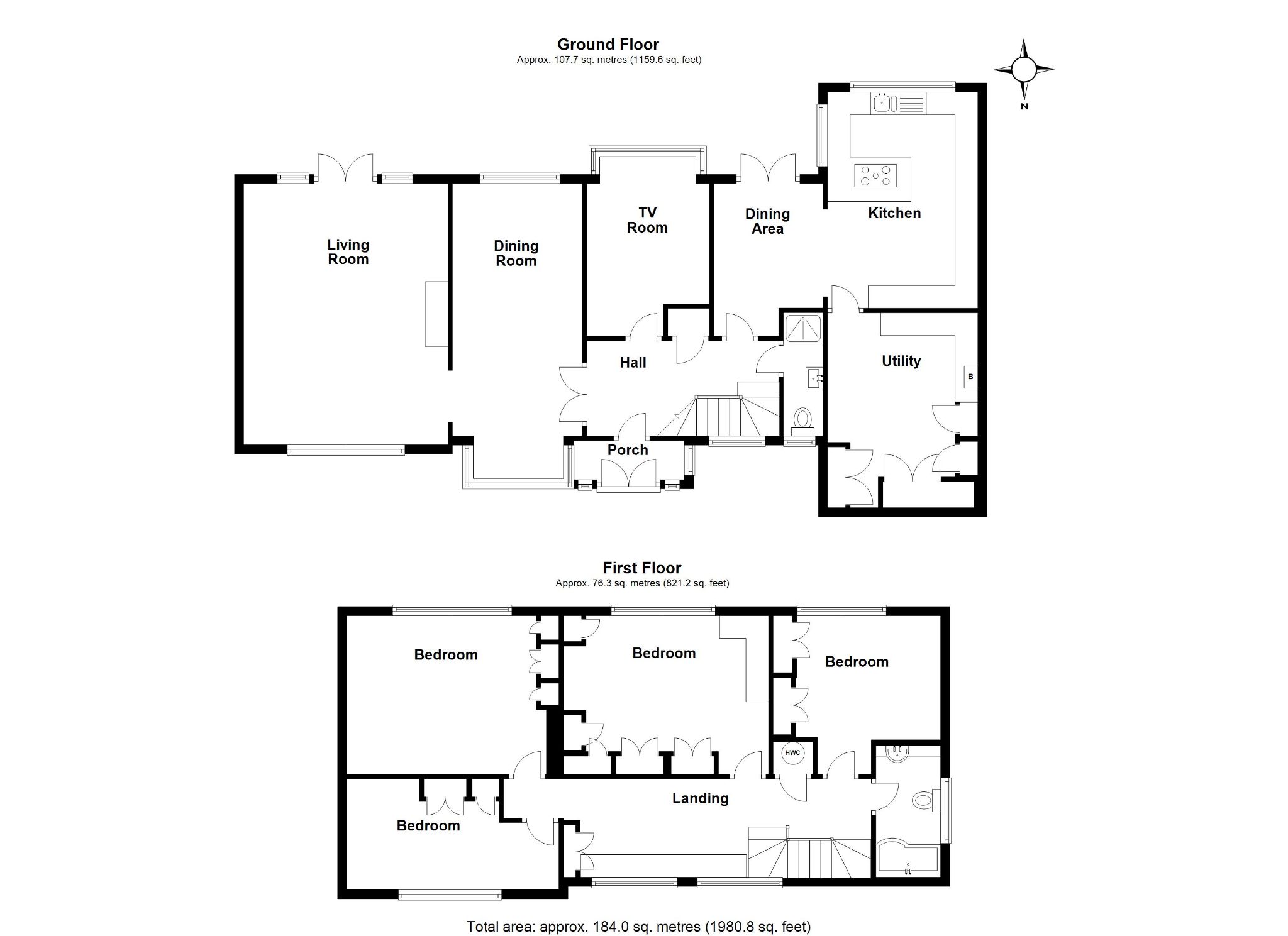 4 bedroom detached house SSTC in Potters Bar - Floorplan 1