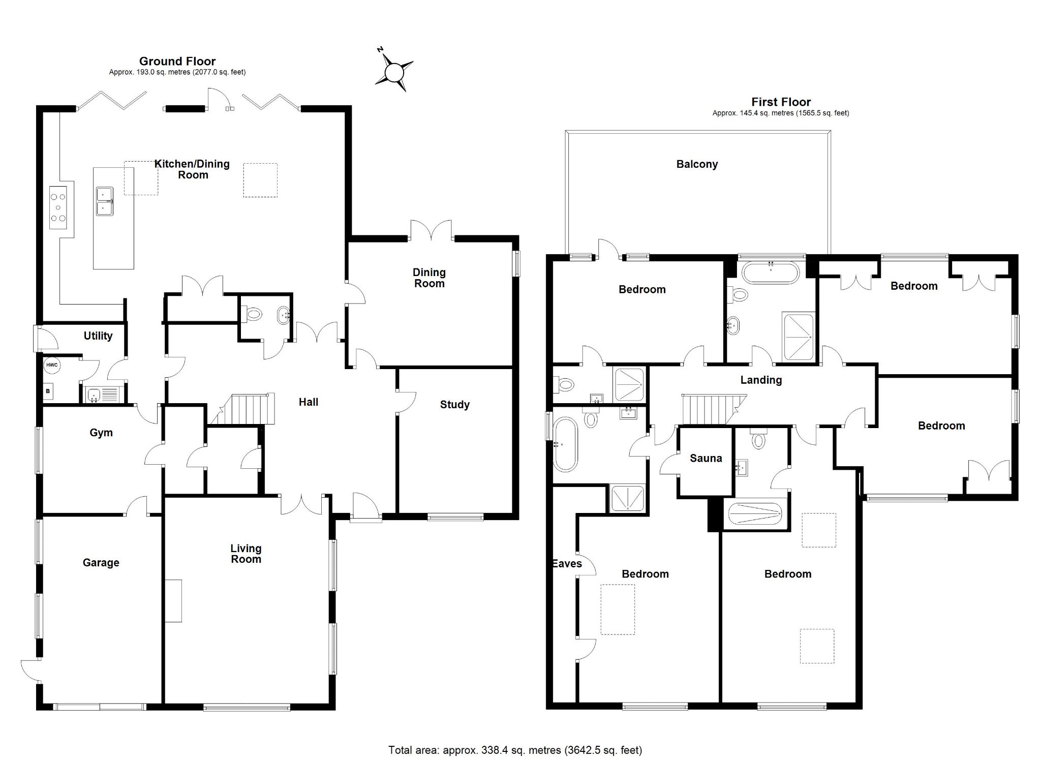 5 bedroom detached house Sale Agreed in Brookmans Park - Floorplan 1