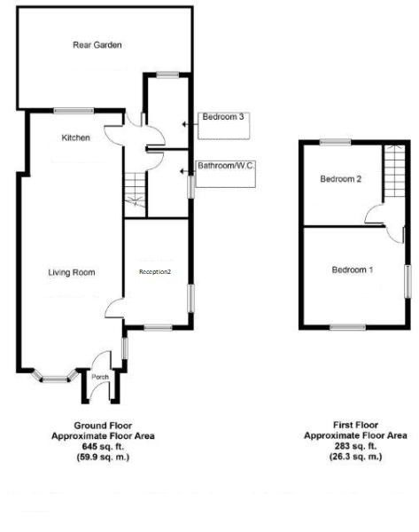 3 bedroom cottage house Let Agreed in South Mimms - Floorplan 1