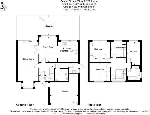 4 bedroom detached house Sale Agreed in Potters Bar - Floorplan 1