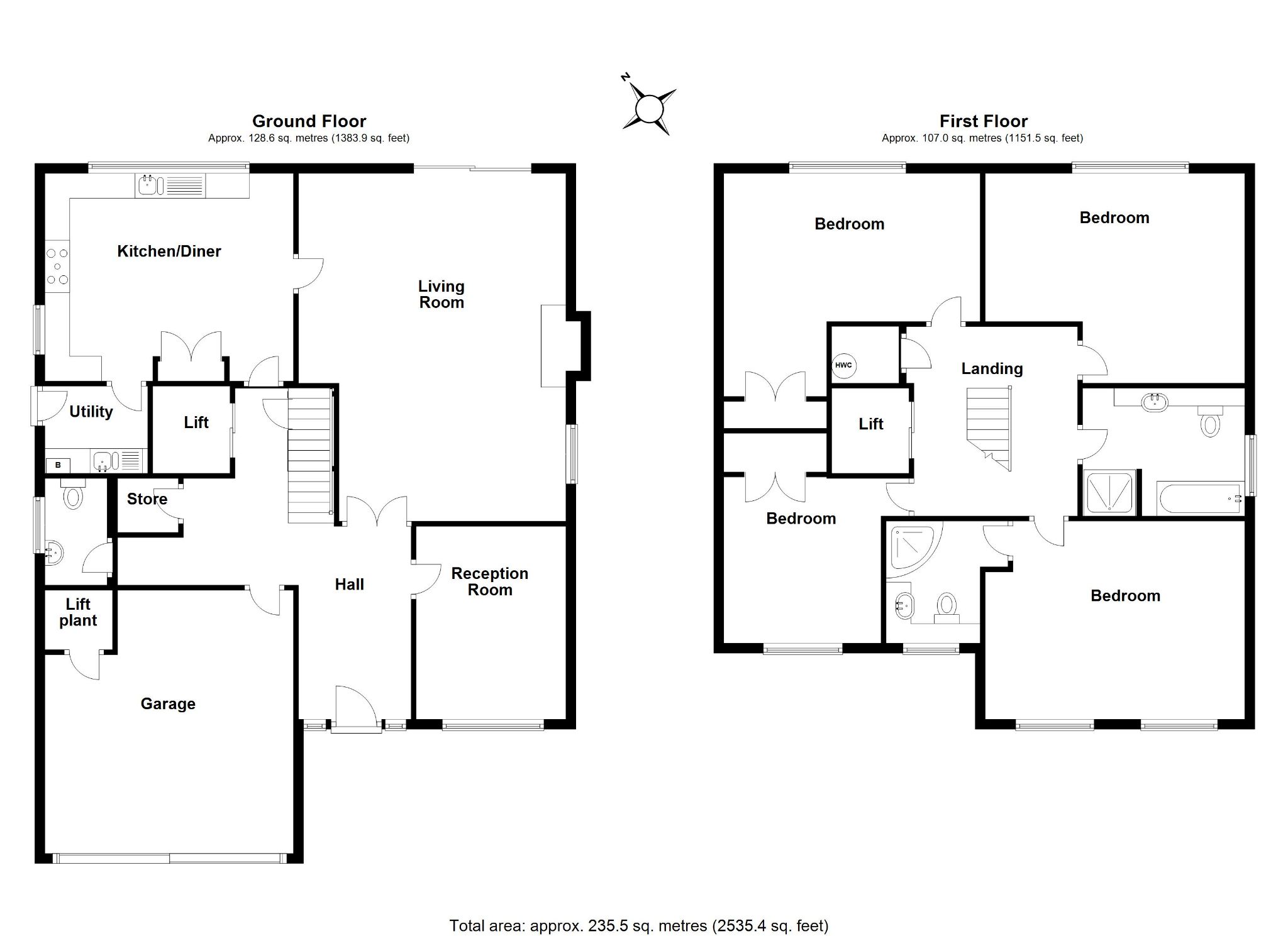 4 bedroom detached house SSTC in Cuffley - Floorplan 2