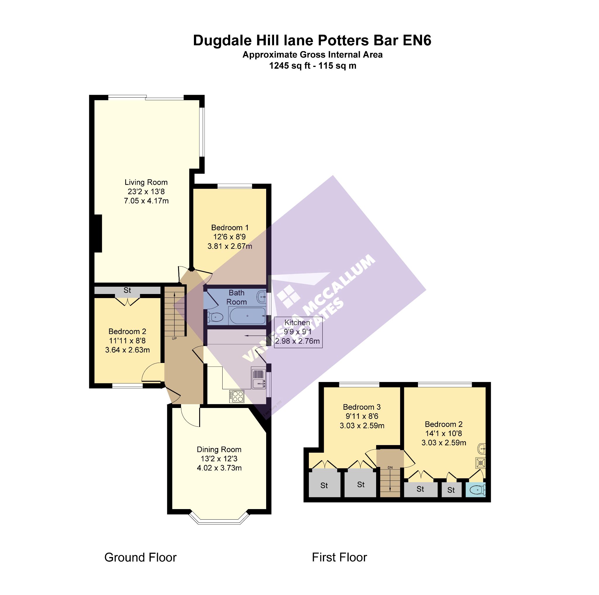 4 bedroom semi-detached bungalow SSTC in Potters Bar - Floorplan 1