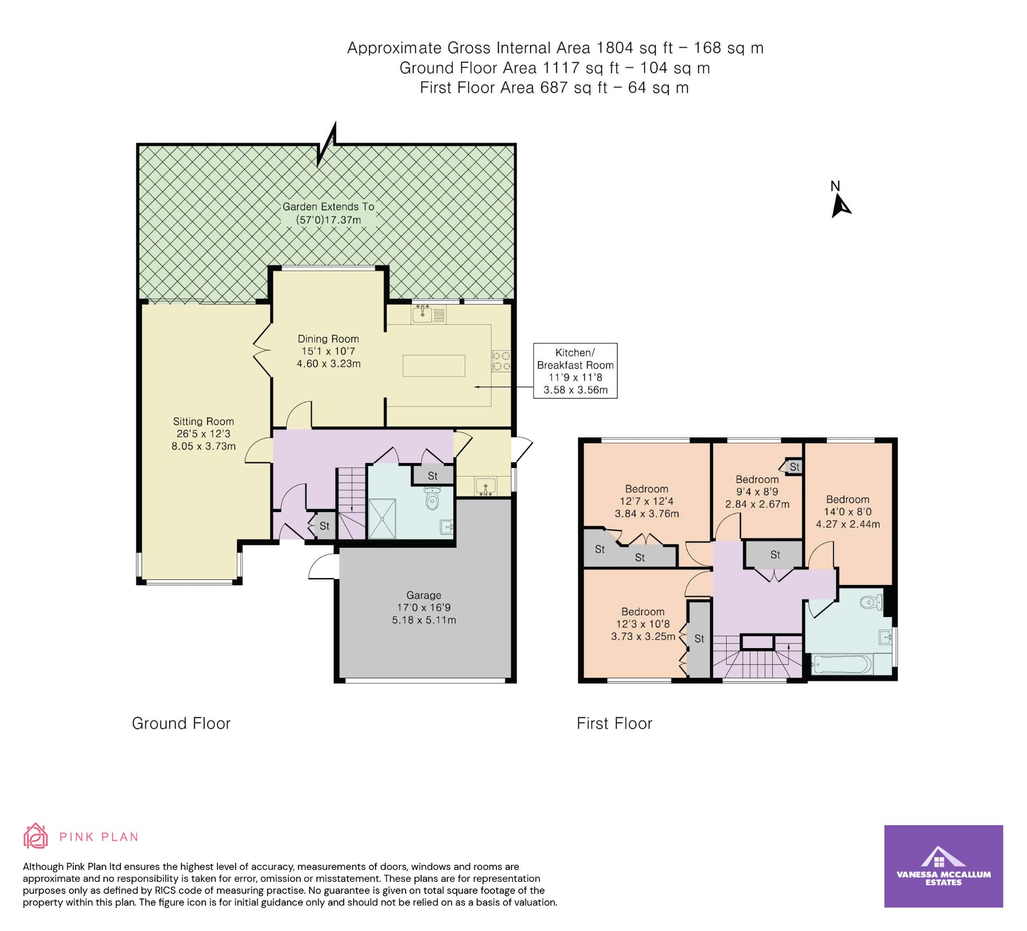 4 bedroom detached house Sale Agreed in Potters Bar - Floorplan 1