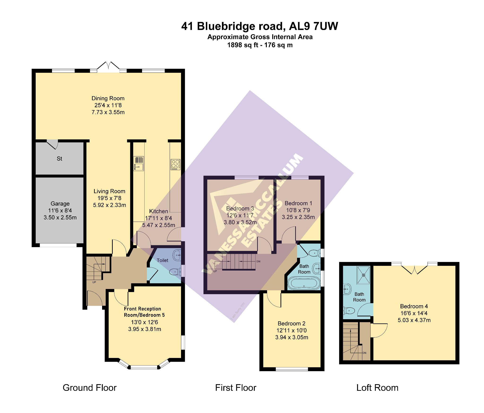 4 bedroom detached house For Sale in Brookmans Park - Floorplan 1