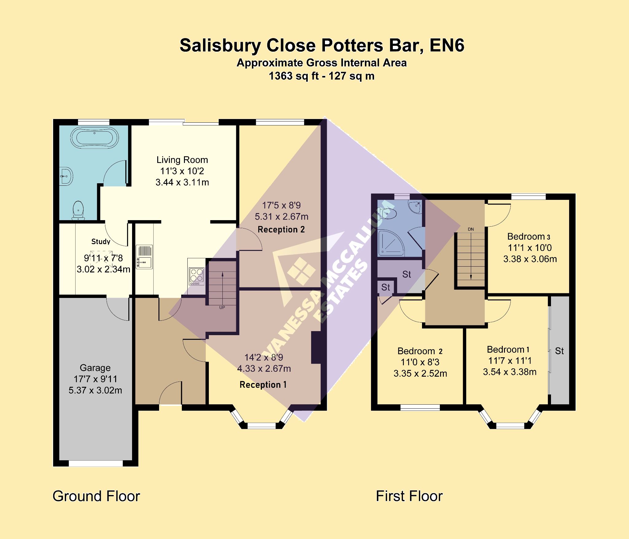 3 bedroom semi-detached house SSTC in Potters Bar - Floorplan 1