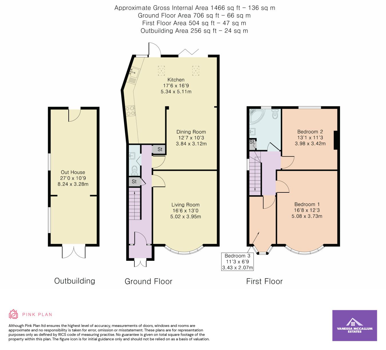 3 bedroom semi-detached house Sale Agreed in Potters Bar - Floorplan 1