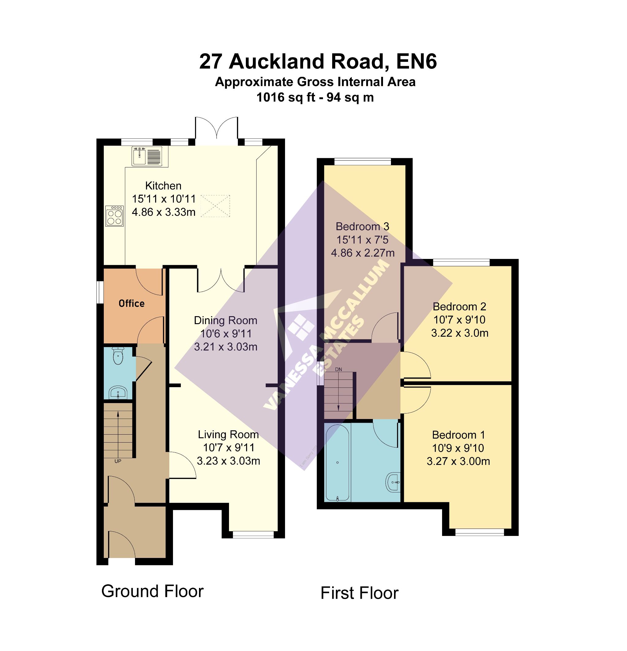 3 bedroom semi-detached house SSTC in Potters Bar - Floorplan 1