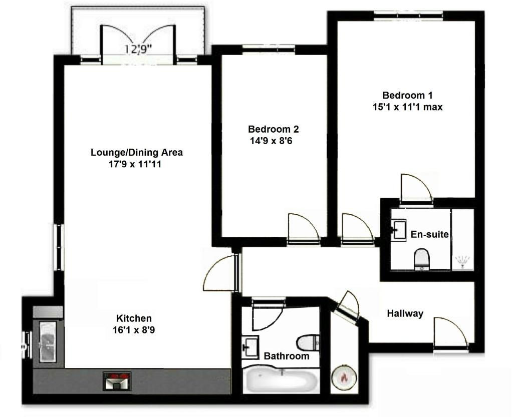 2 bedroom apartment flat/apartment For Sale in Potters Bar - Floorplan 1