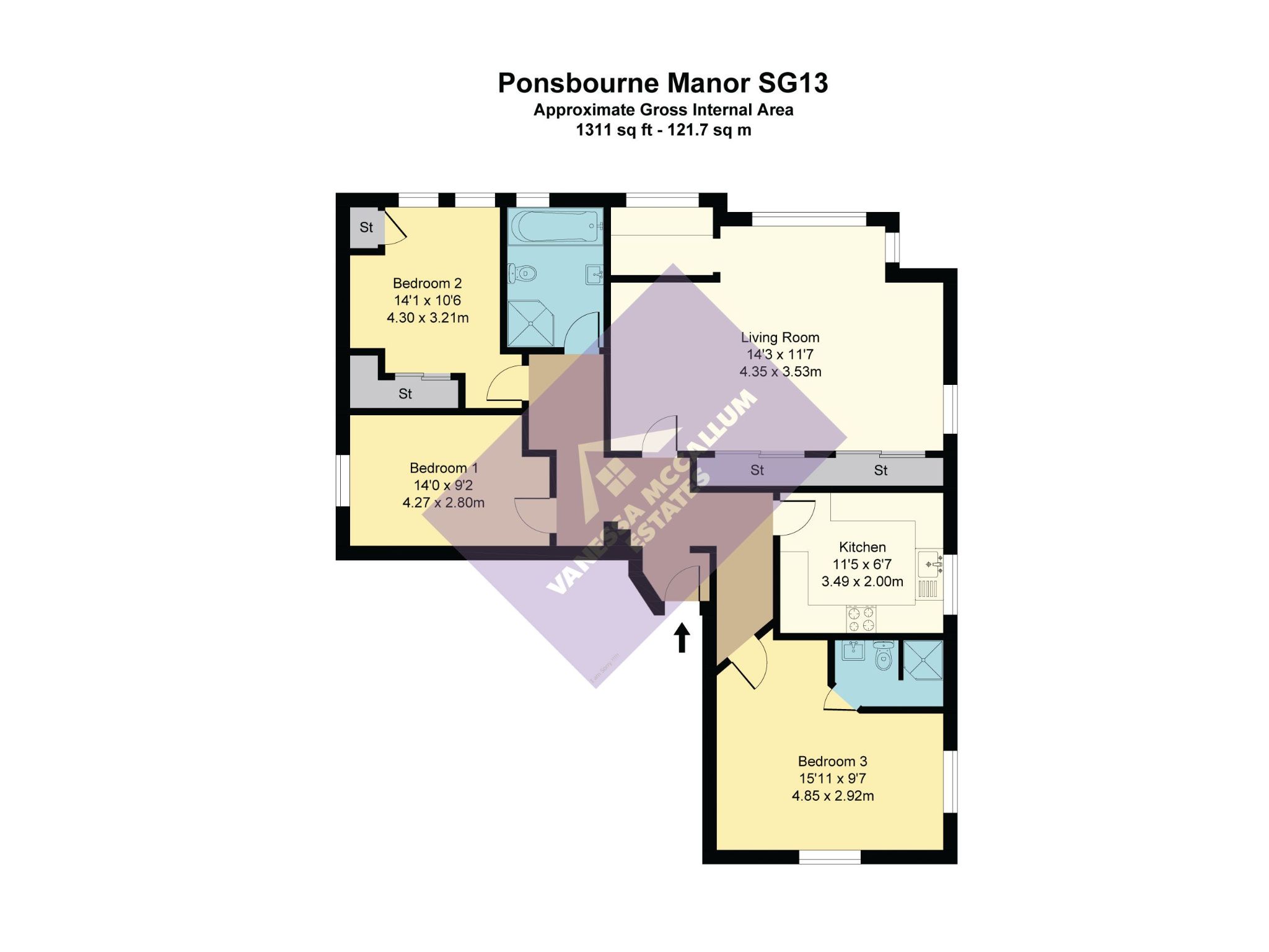 3 bedroom apartment flat/apartment For Sale in Newgate Street Village - Floorplan 1