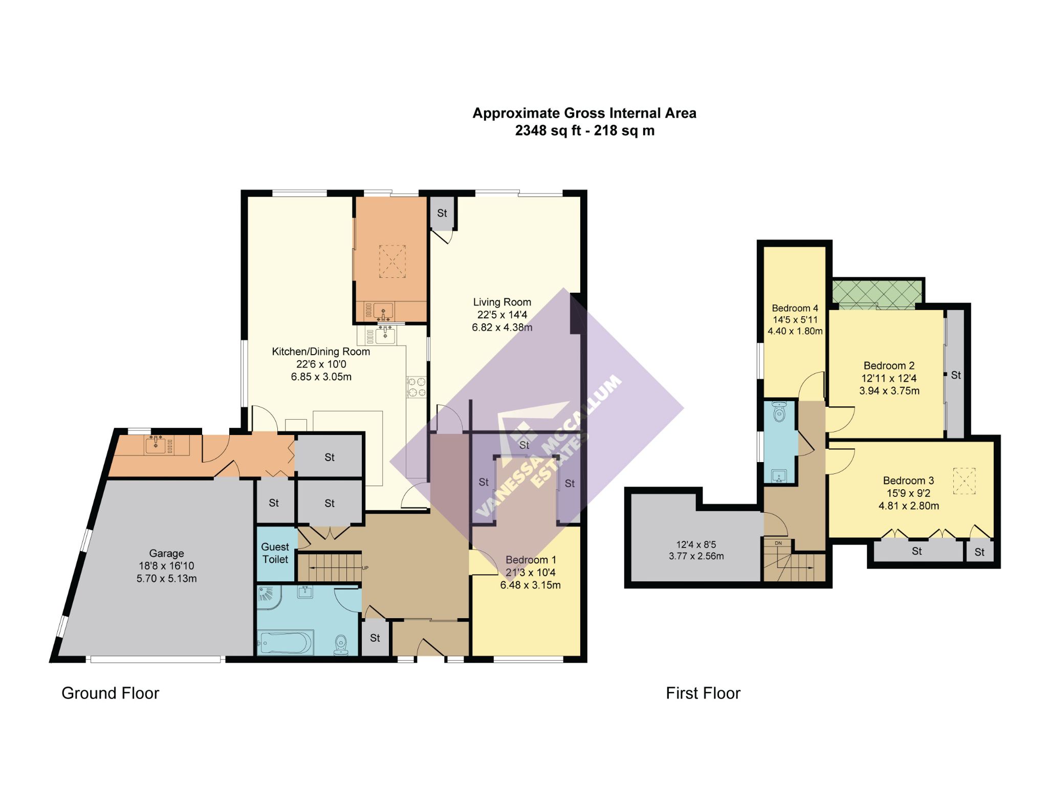4 bedroom detached bungalow Sale Agreed in Potters Bar - Floorplan 1