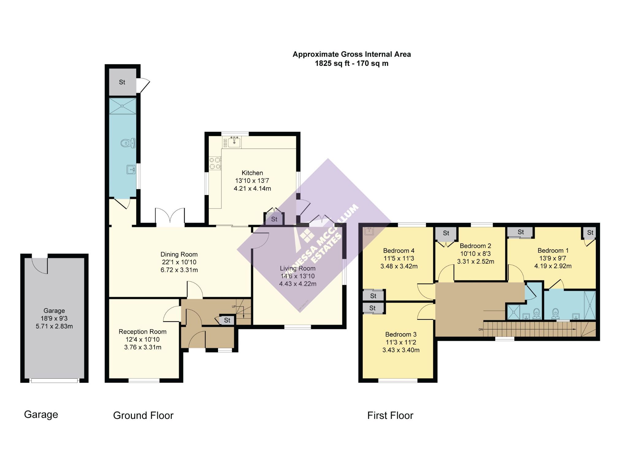 4 bedroom semi-detached house Sale Agreed in Hatfield - Floorplan 1