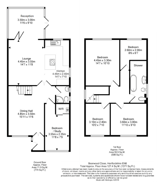 5 bedroom detached house For Sale in Potters Bar - Floorplan 1