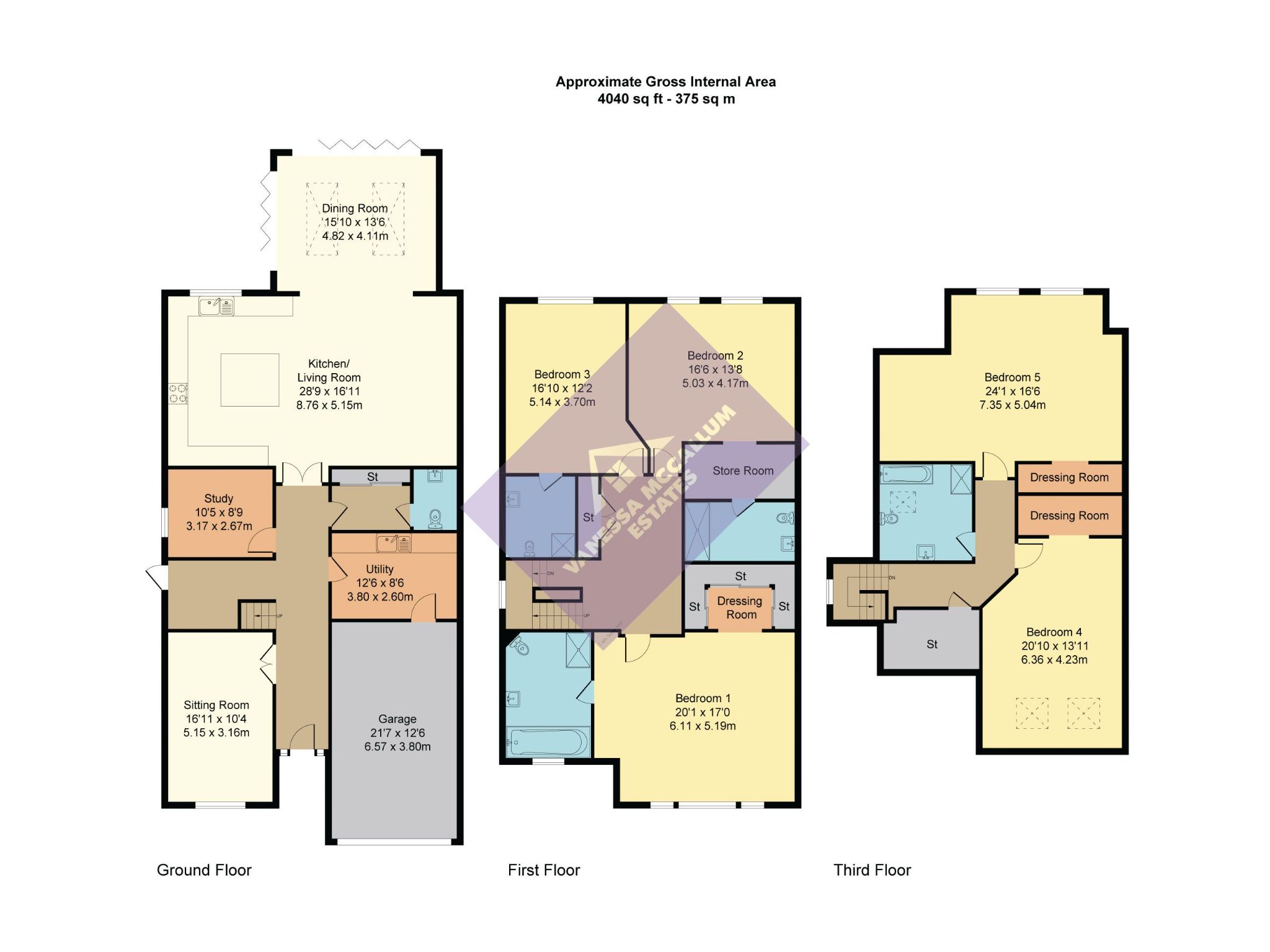 5 bedroom semi-detached house SSTC in Brookmans Park - Floorplan 1
